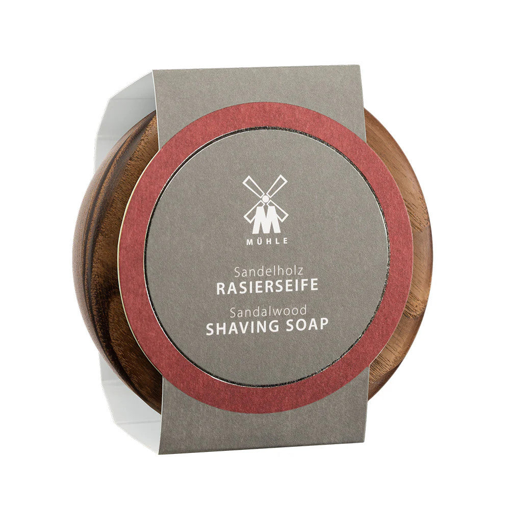 Mühle Sandalwood Shaving Soap in Wooden Bowl