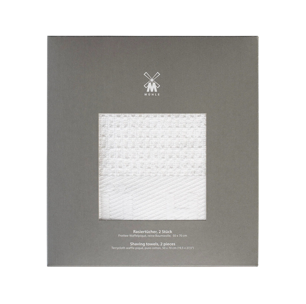 Mühle Waffle Pique Pure Cotton Shaving Towels