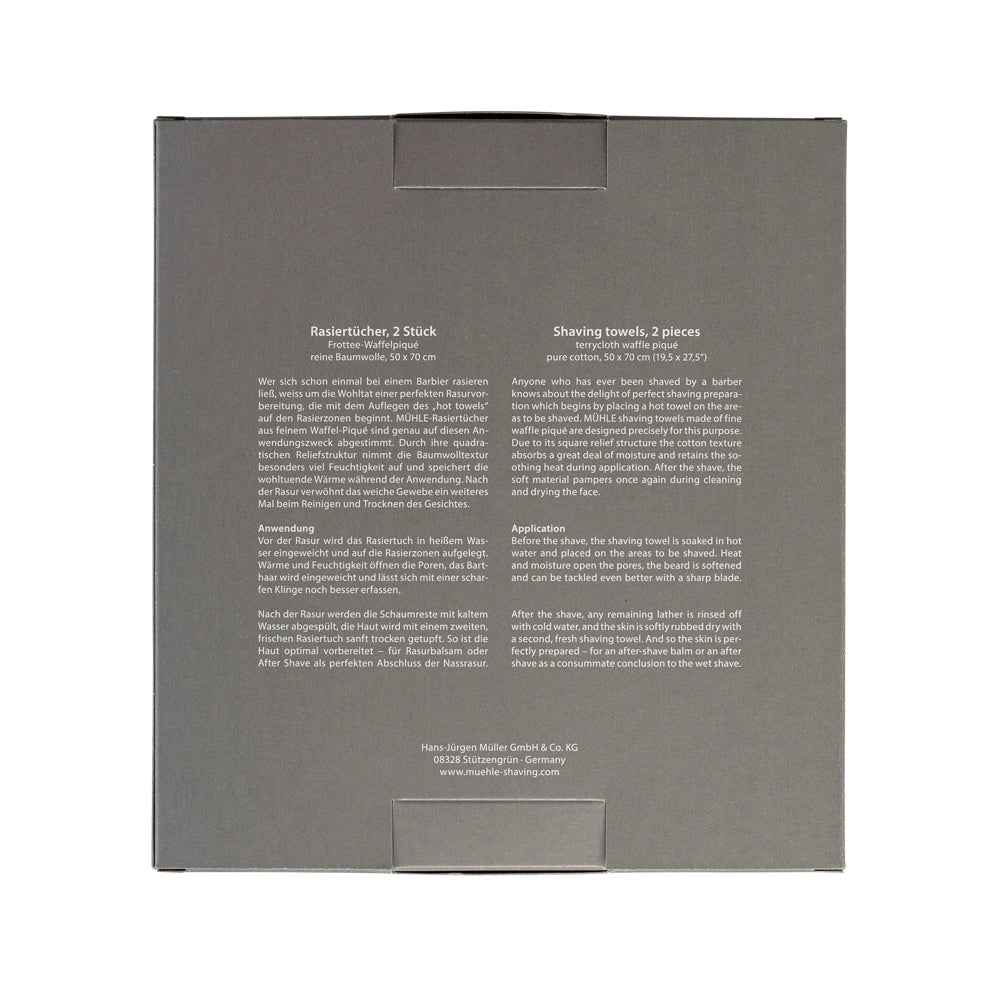 Mühle Waffle Pique Pure Cotton Shaving Towels