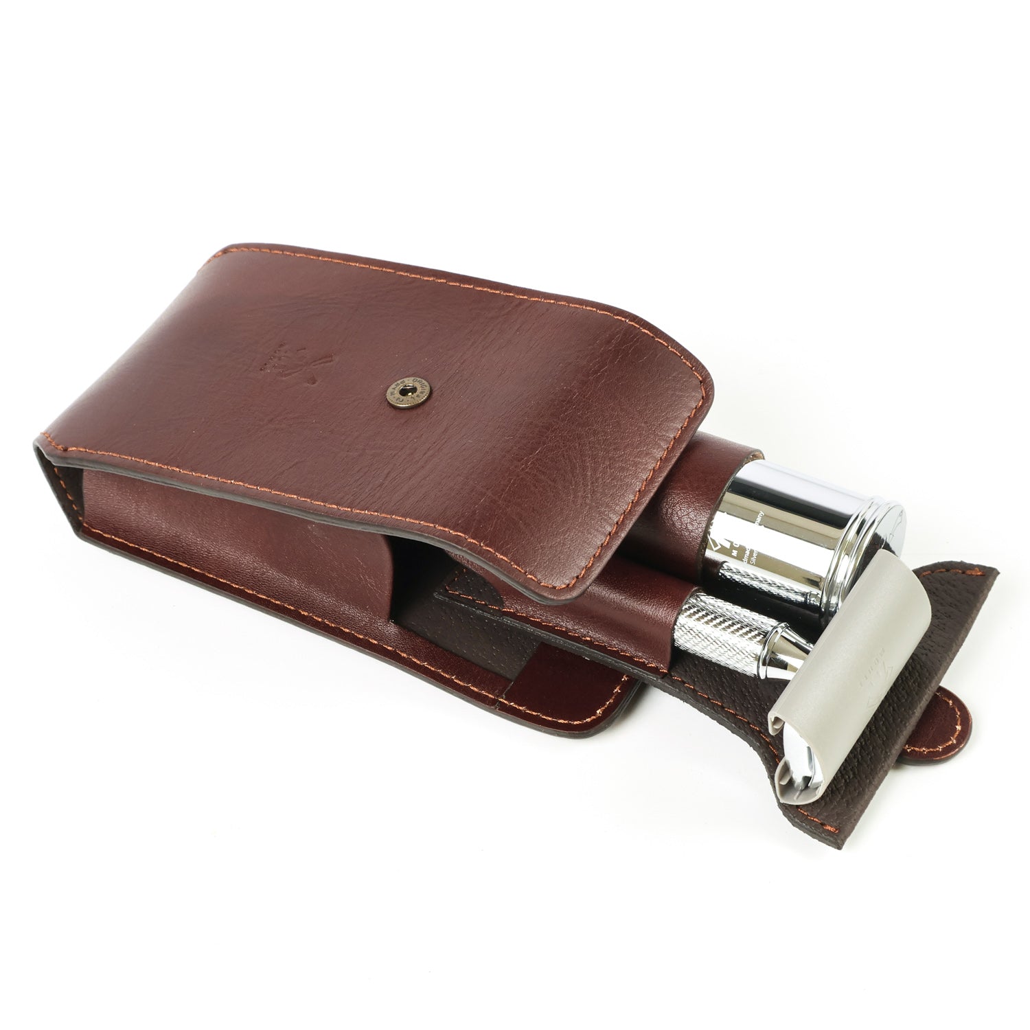 Mühle Safety Razor Travel Set - Brown Leather