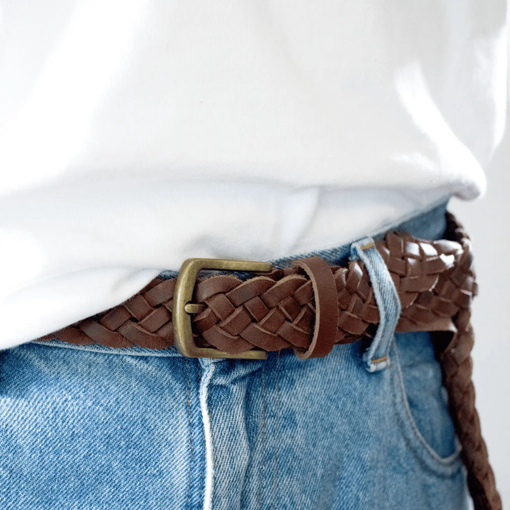 Parisian Crafted Hand-Plaited Leather Belt
