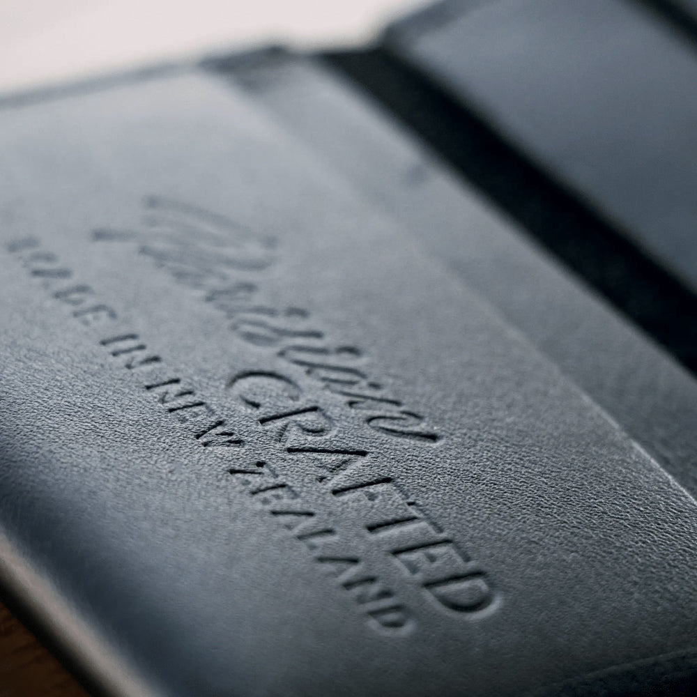 Parisian Crafted Black Leather Folded Wallet