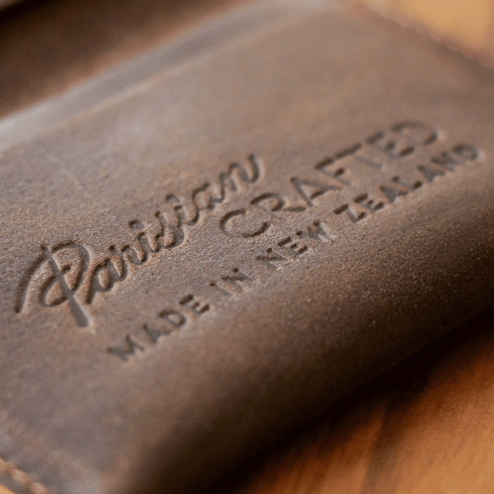 Parisian Crafted Brown Leather Folded Wallet