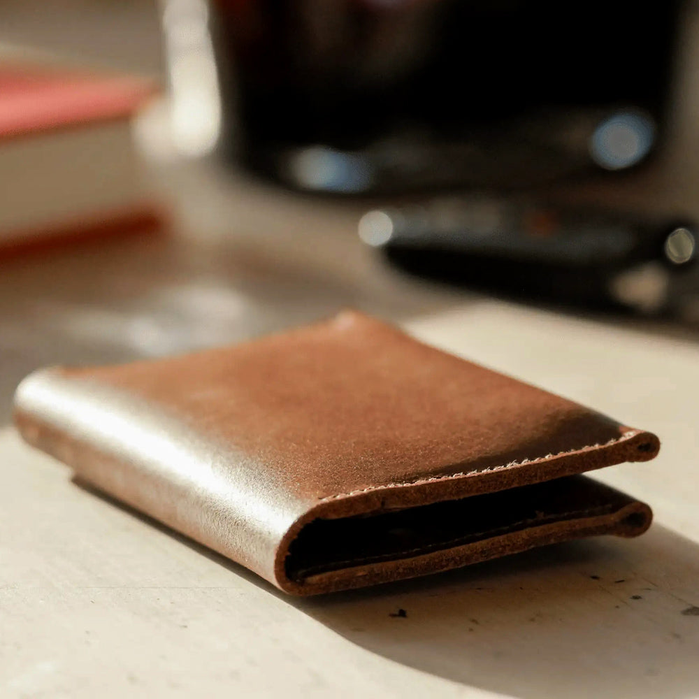 Parisian Crafted Tan Leather Folded Wallet