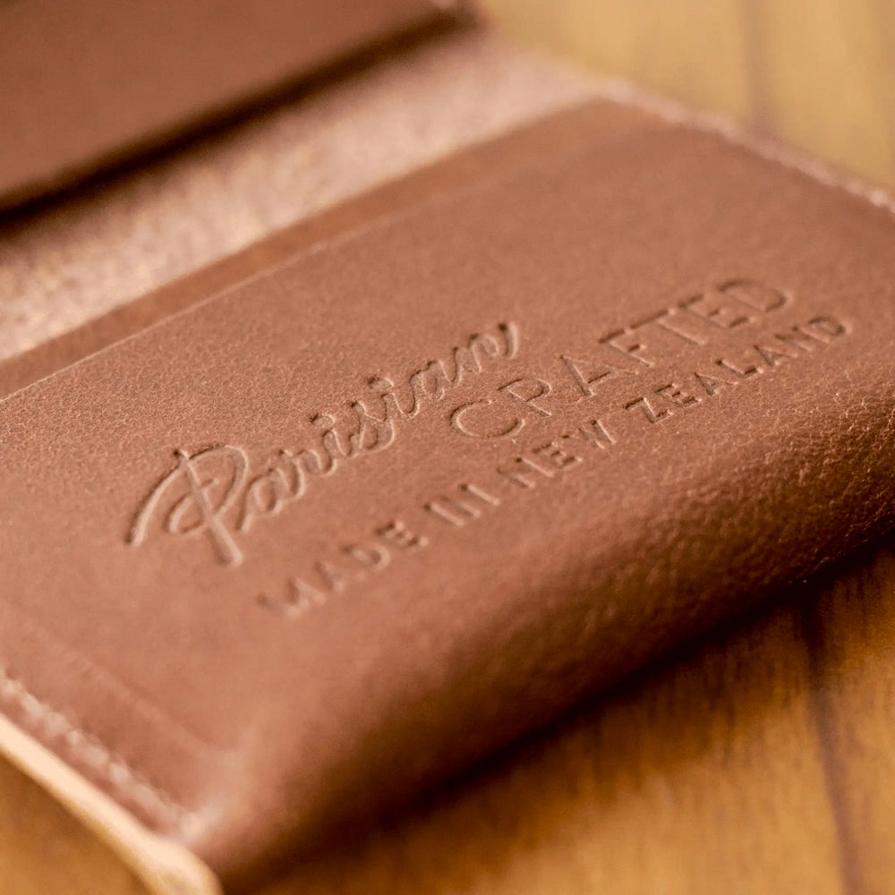 Parisian Crafted Tan Leather Folded Wallet
