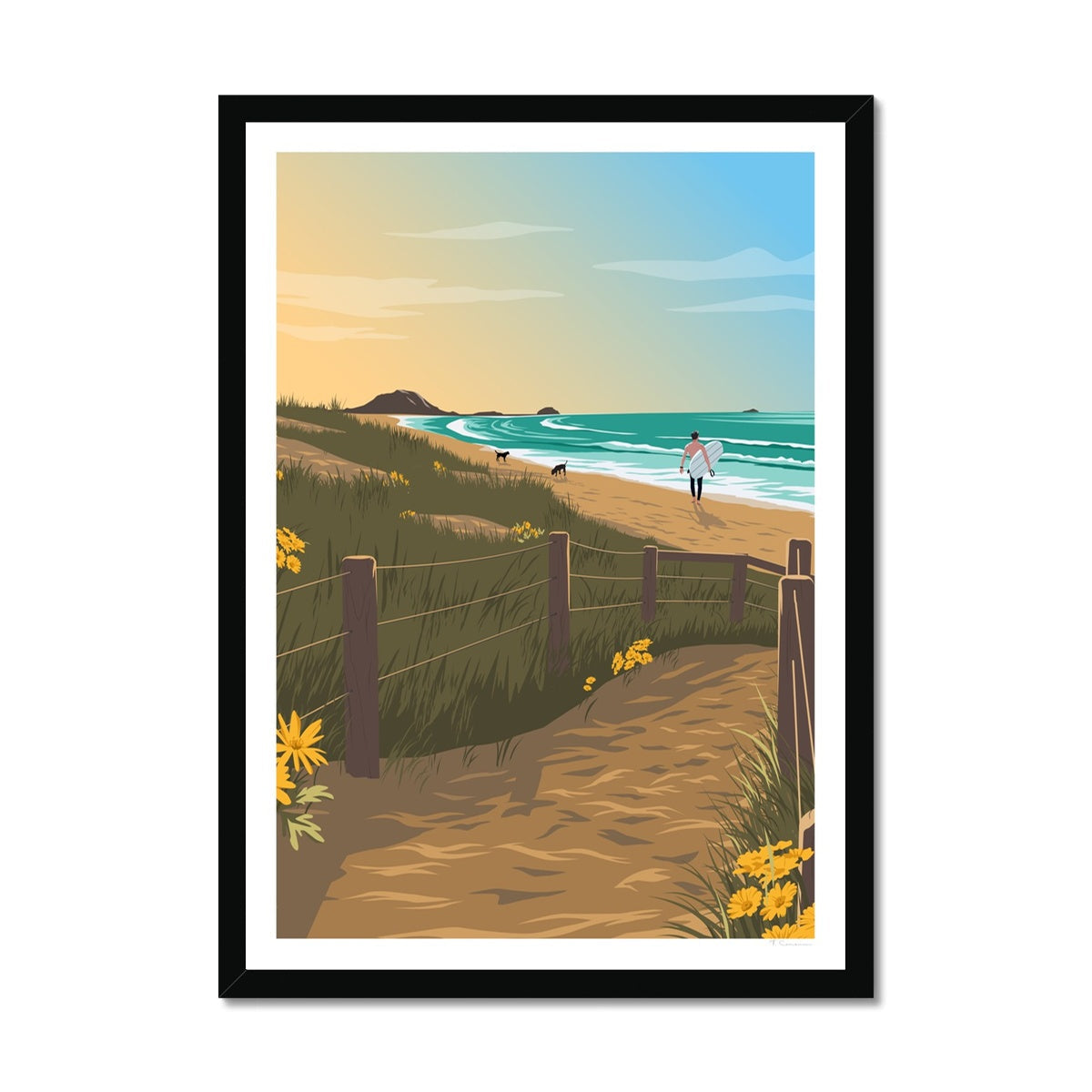 Pāpāmoa Travel Poster, New Zealand