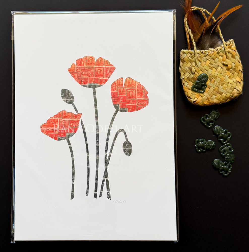 Rana Odell Art Poppies - A4 Print
