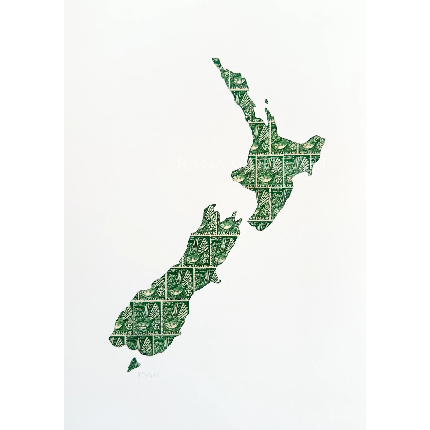 Rana Odell New Zealand Fantail Map