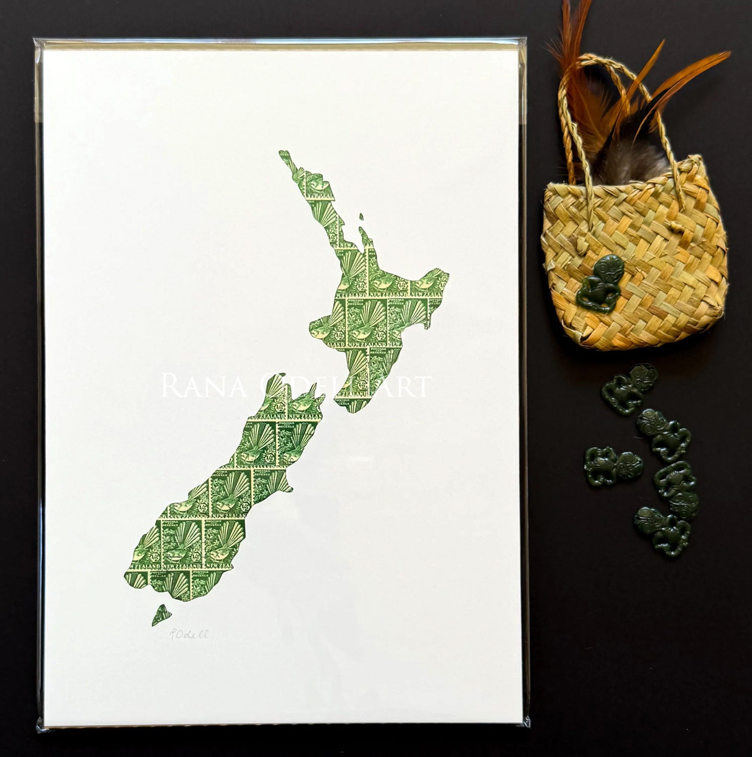 Rana Odell New Zealand Fantail Map