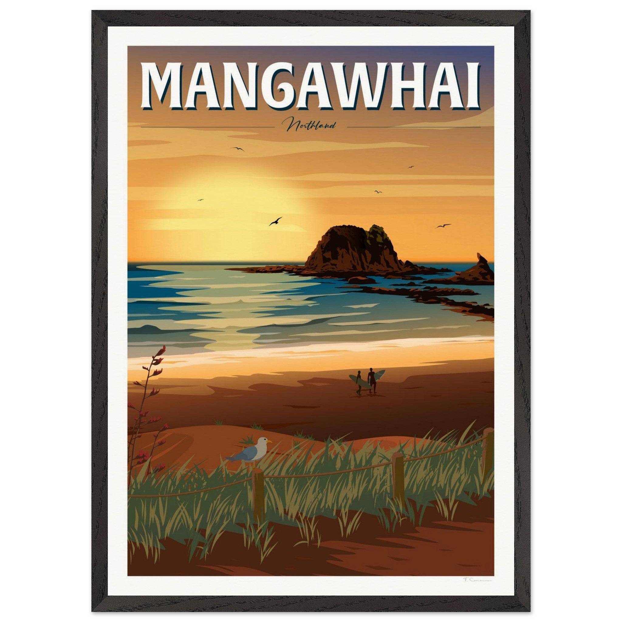 Mangawhai Sunrise Travel Poster
