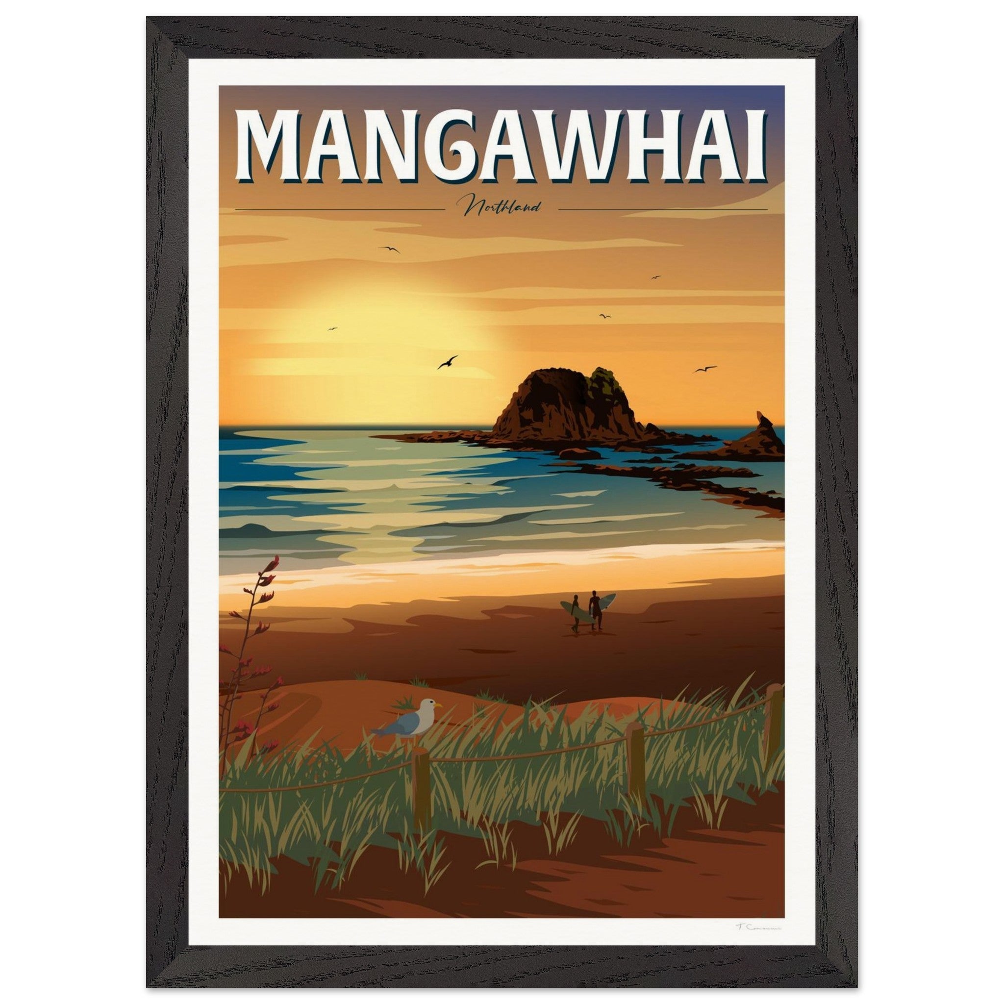 Mangawhai Sunrise Travel Poster
