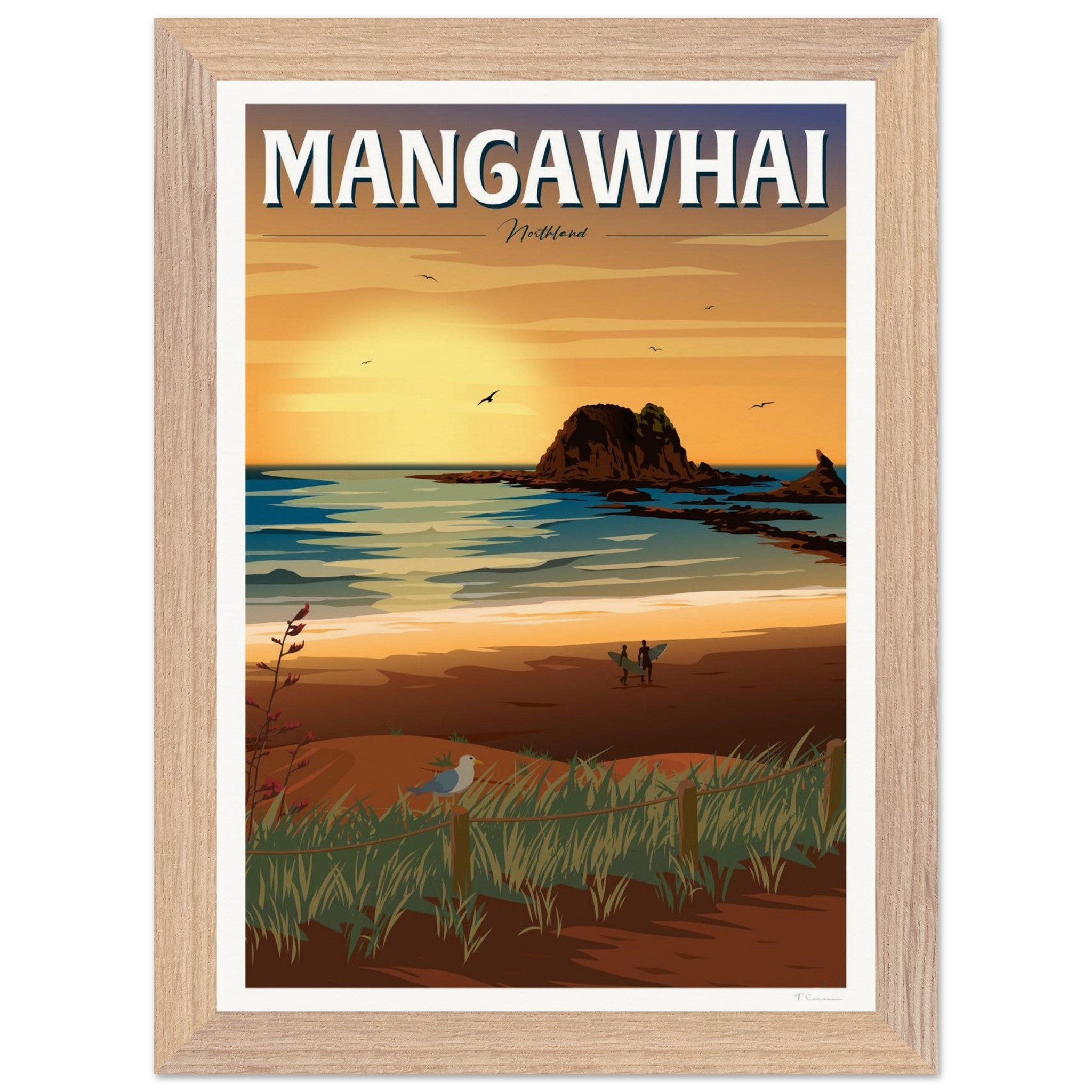 Mangawhai Sunrise Travel Poster