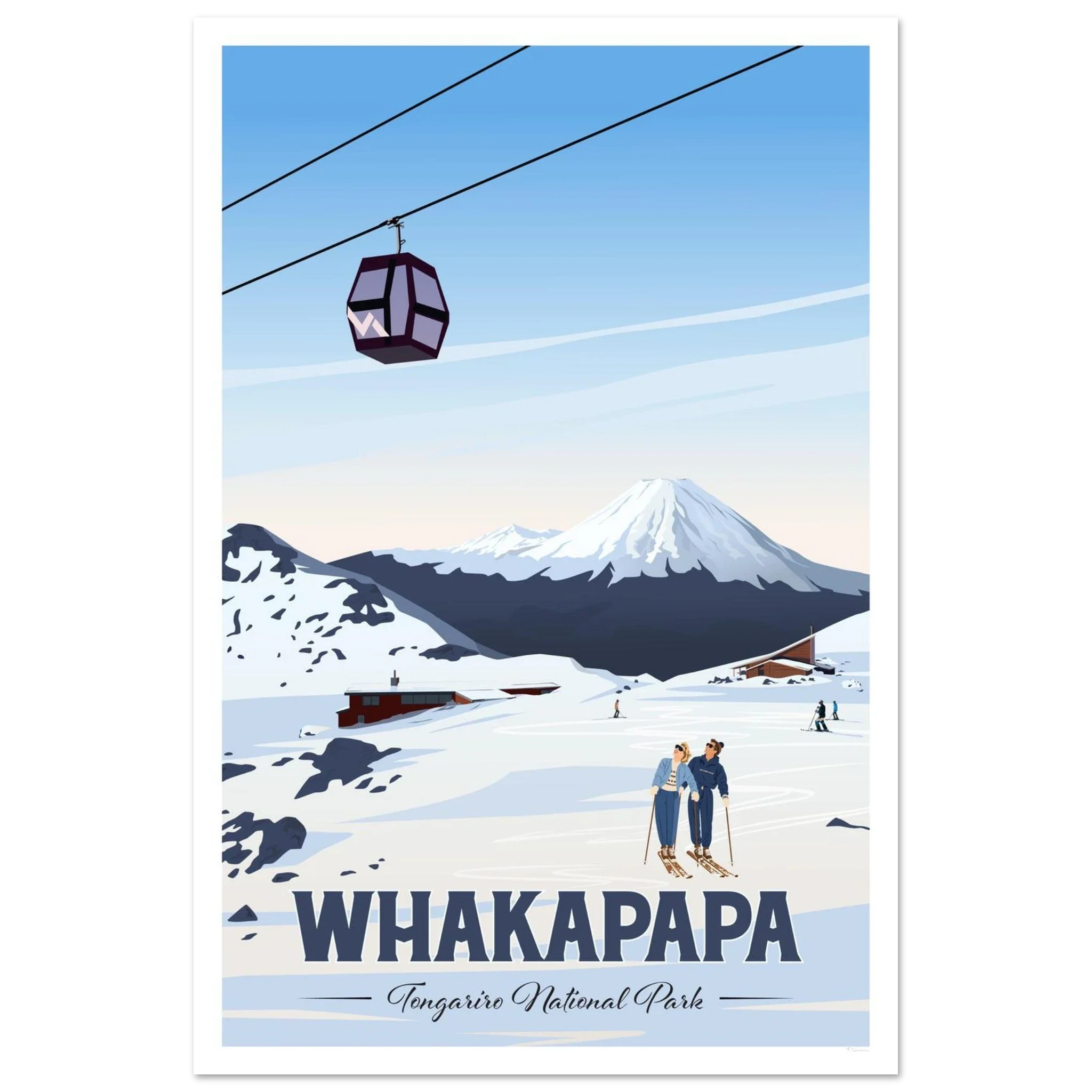 Whakapapa, Tongariro National Park Travel Poster