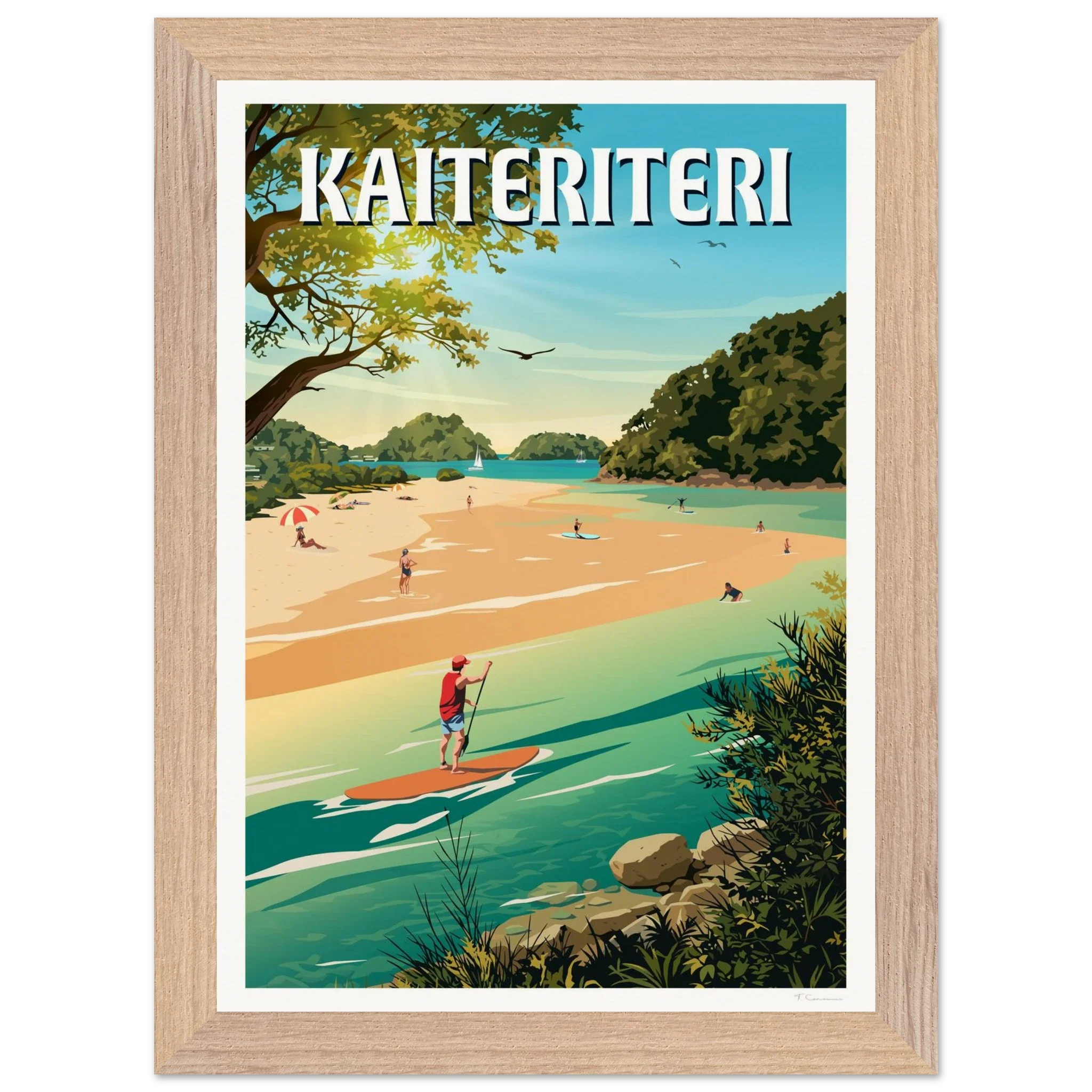 Kaiteriteri Travel Poster - Tasman, New Zealand