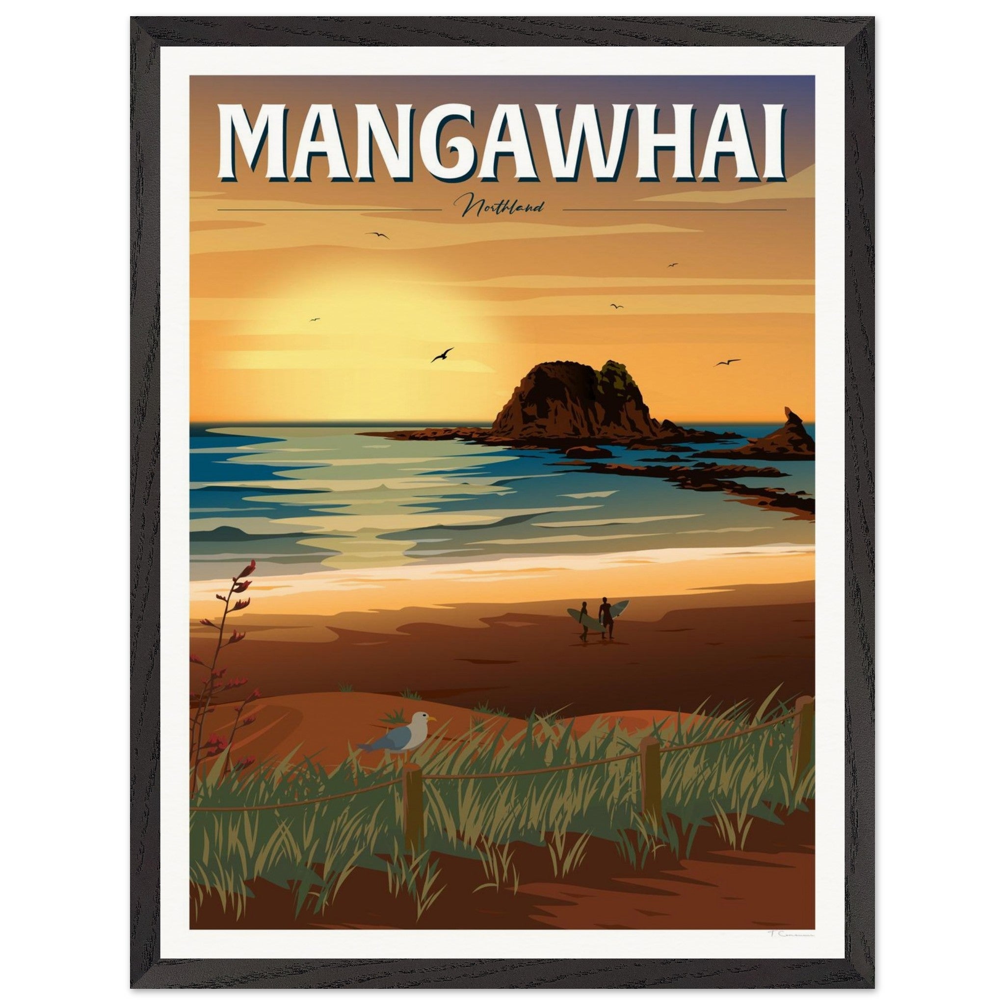 Mangawhai Sunrise Travel Poster