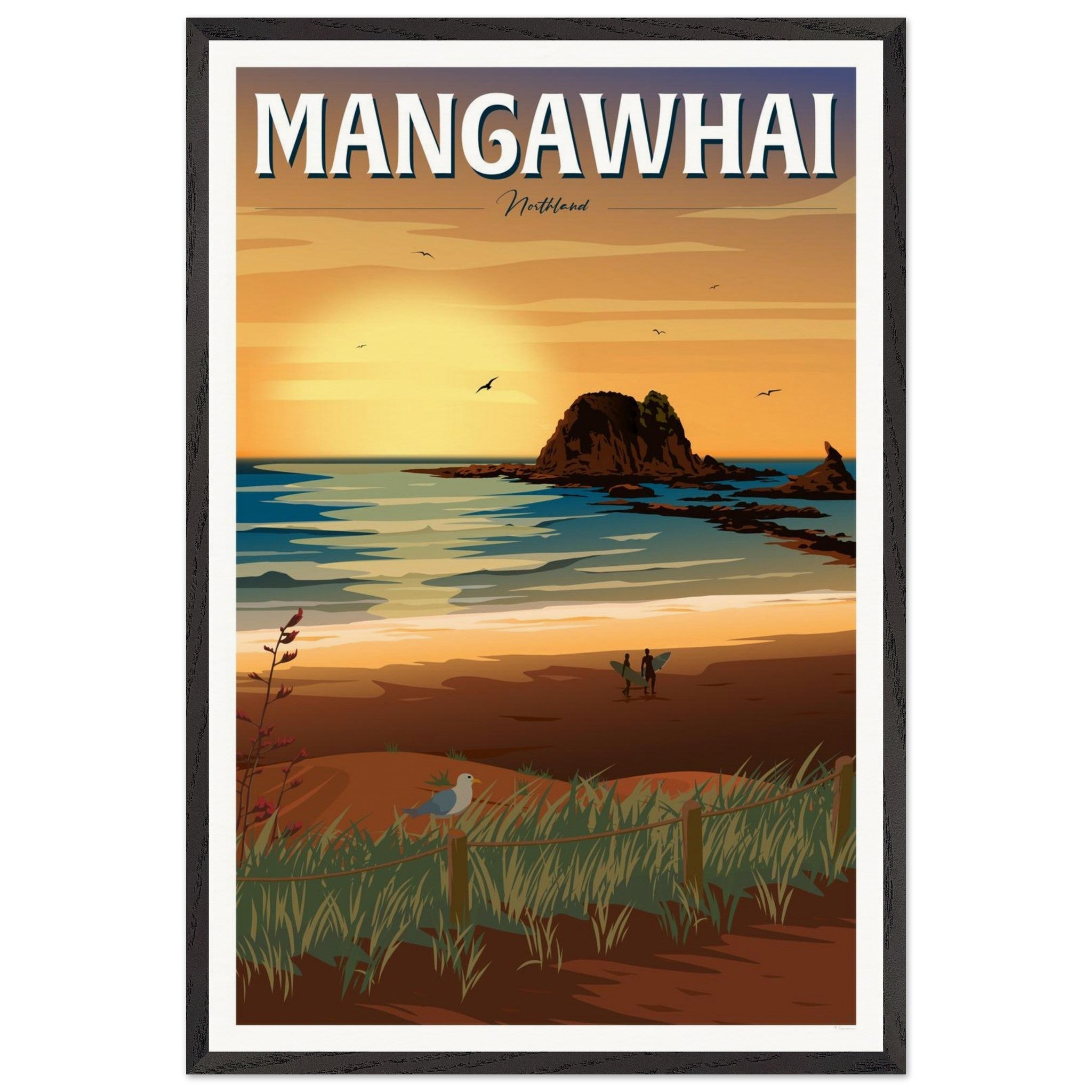 Mangawhai Sunrise Travel Poster