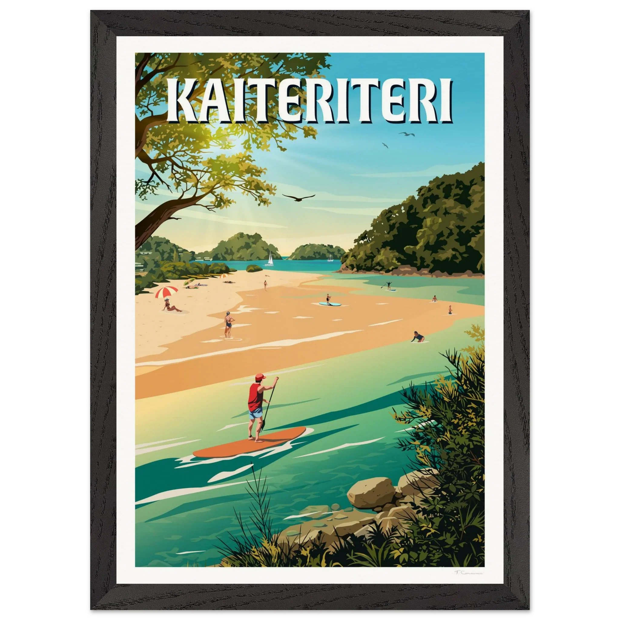 Kaiteriteri Travel Poster - Tasman, New Zealand