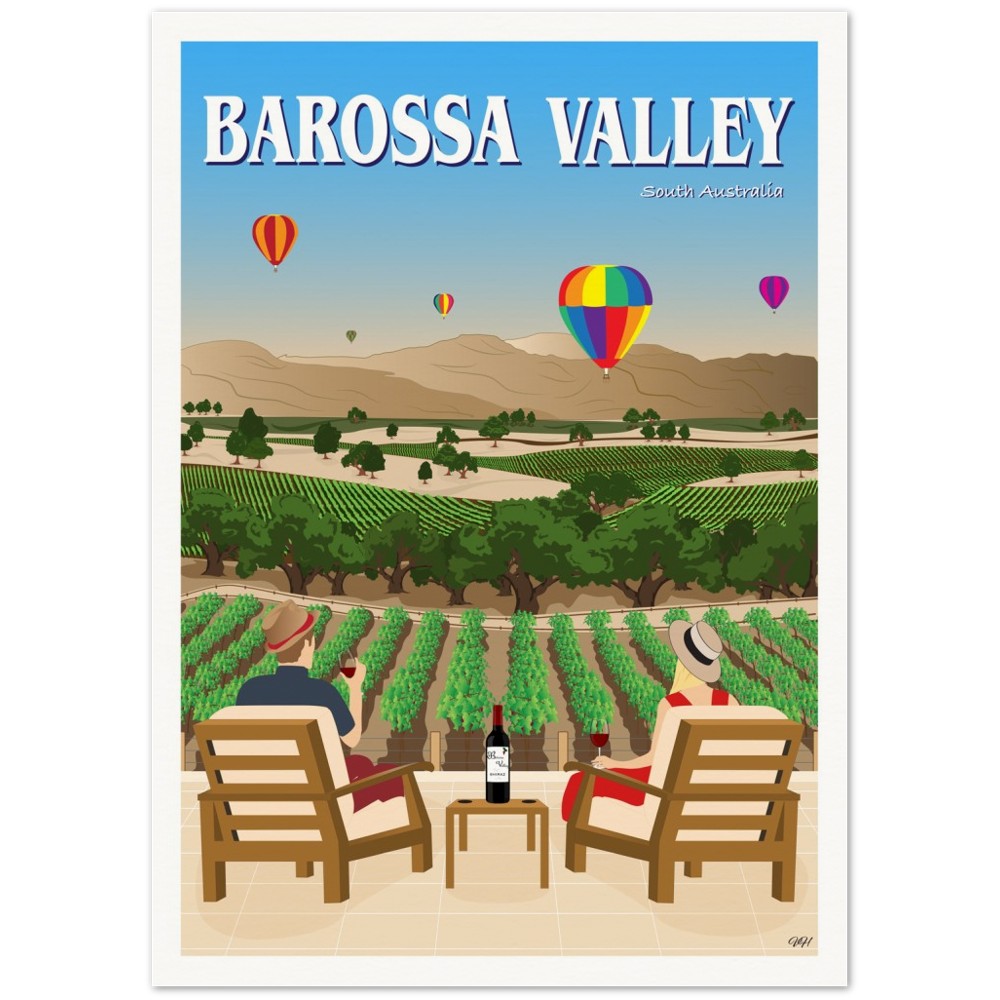 Barossa Valley Travel Poster, South Australia