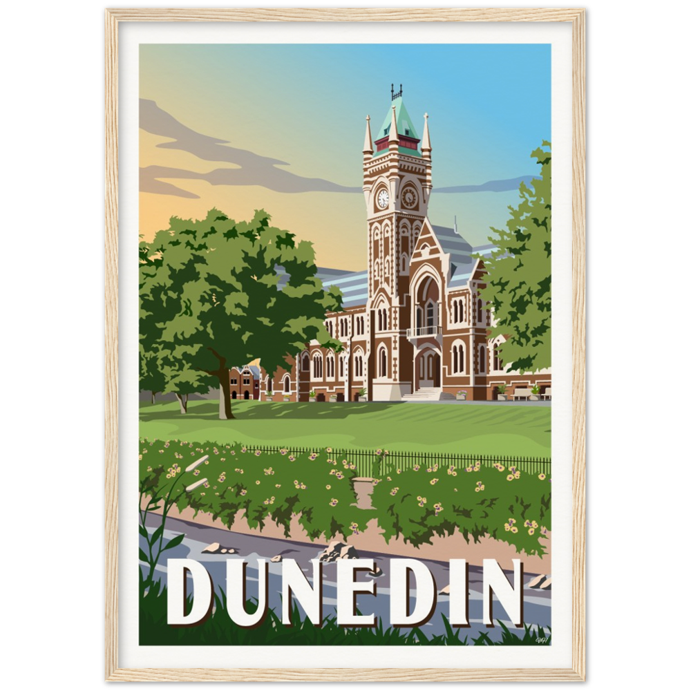 Dunedin Travel Poster, New Zealand