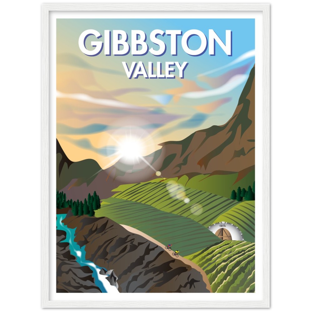 Gibbston Valley New Zealand Travel Poster