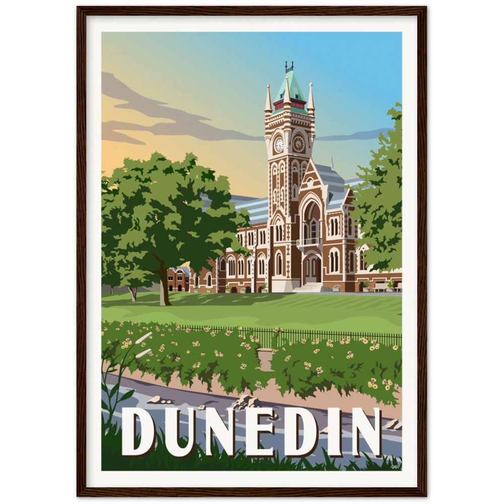 Dunedin Travel Poster, New Zealand