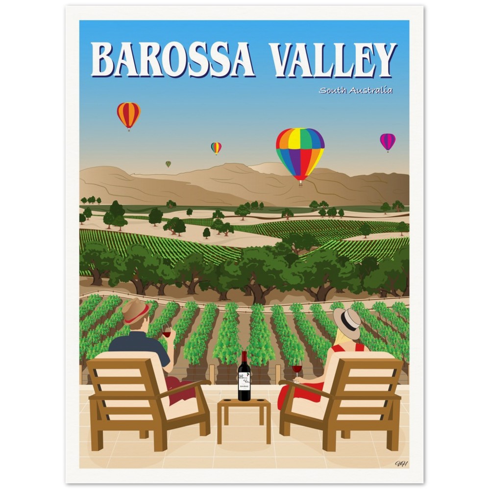 Barossa Valley Travel Poster, South Australia