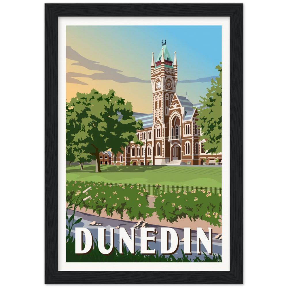 Dunedin Travel Poster, New Zealand