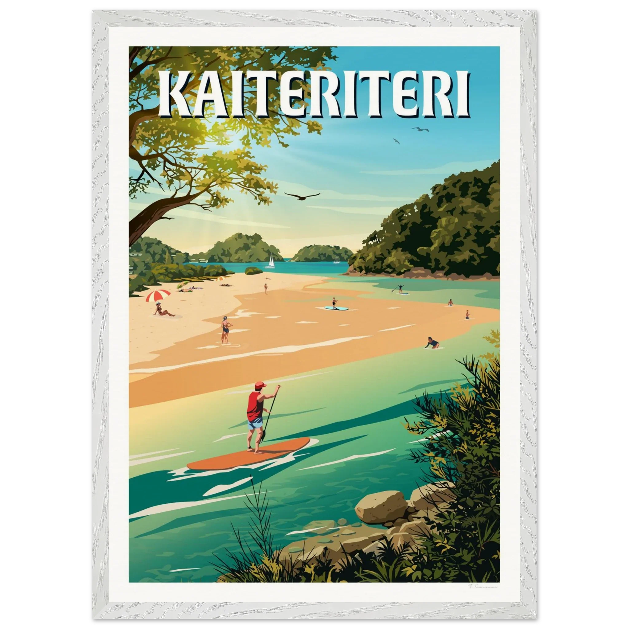 Kaiteriteri Travel Poster - Tasman, New Zealand
