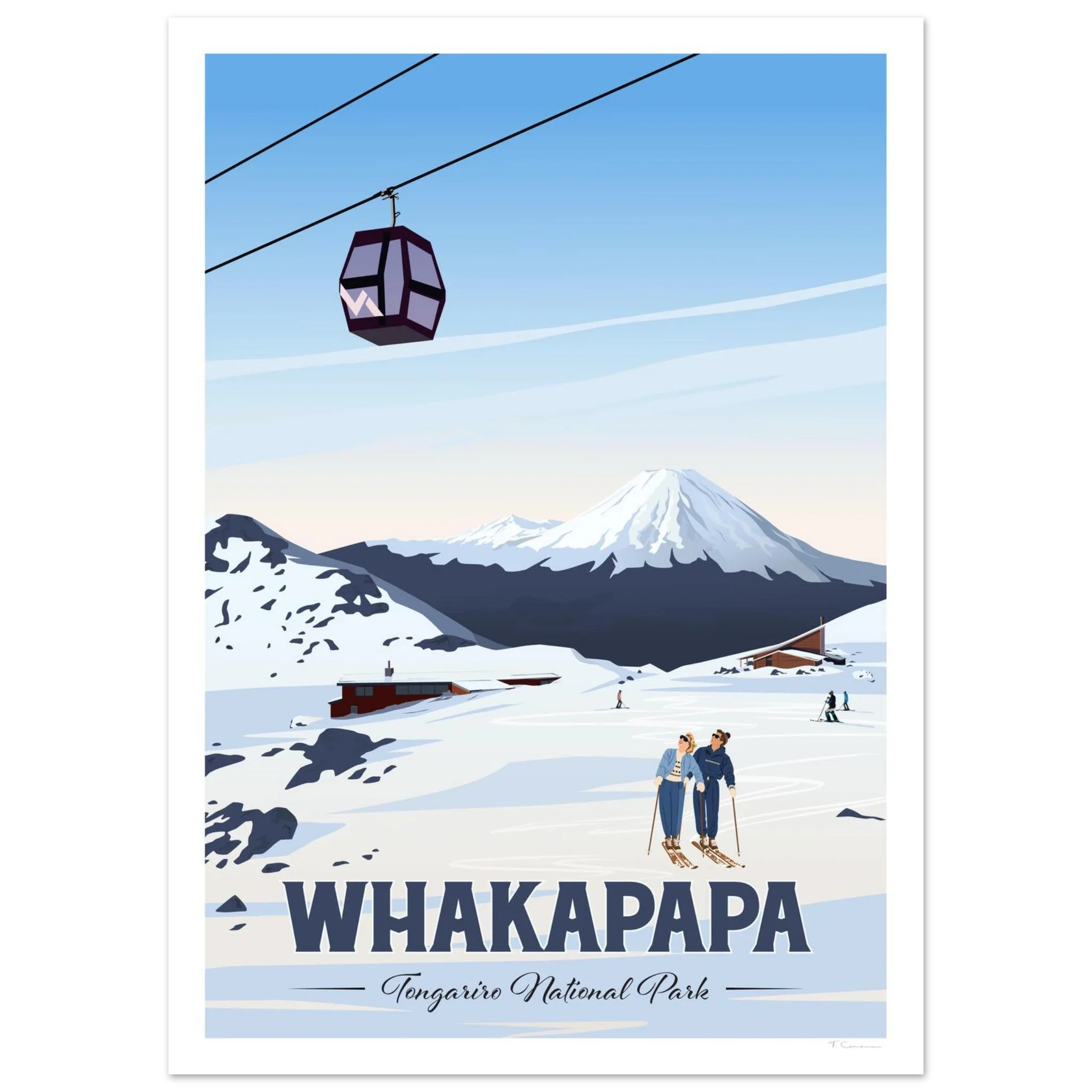 Whakapapa, Tongariro National Park Travel Poster
