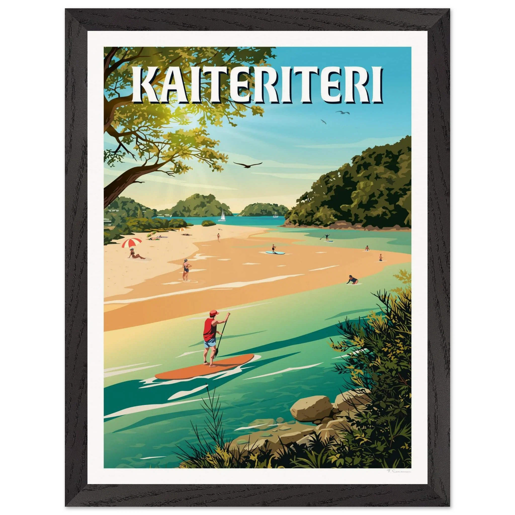 Kaiteriteri Travel Poster - Tasman, New Zealand