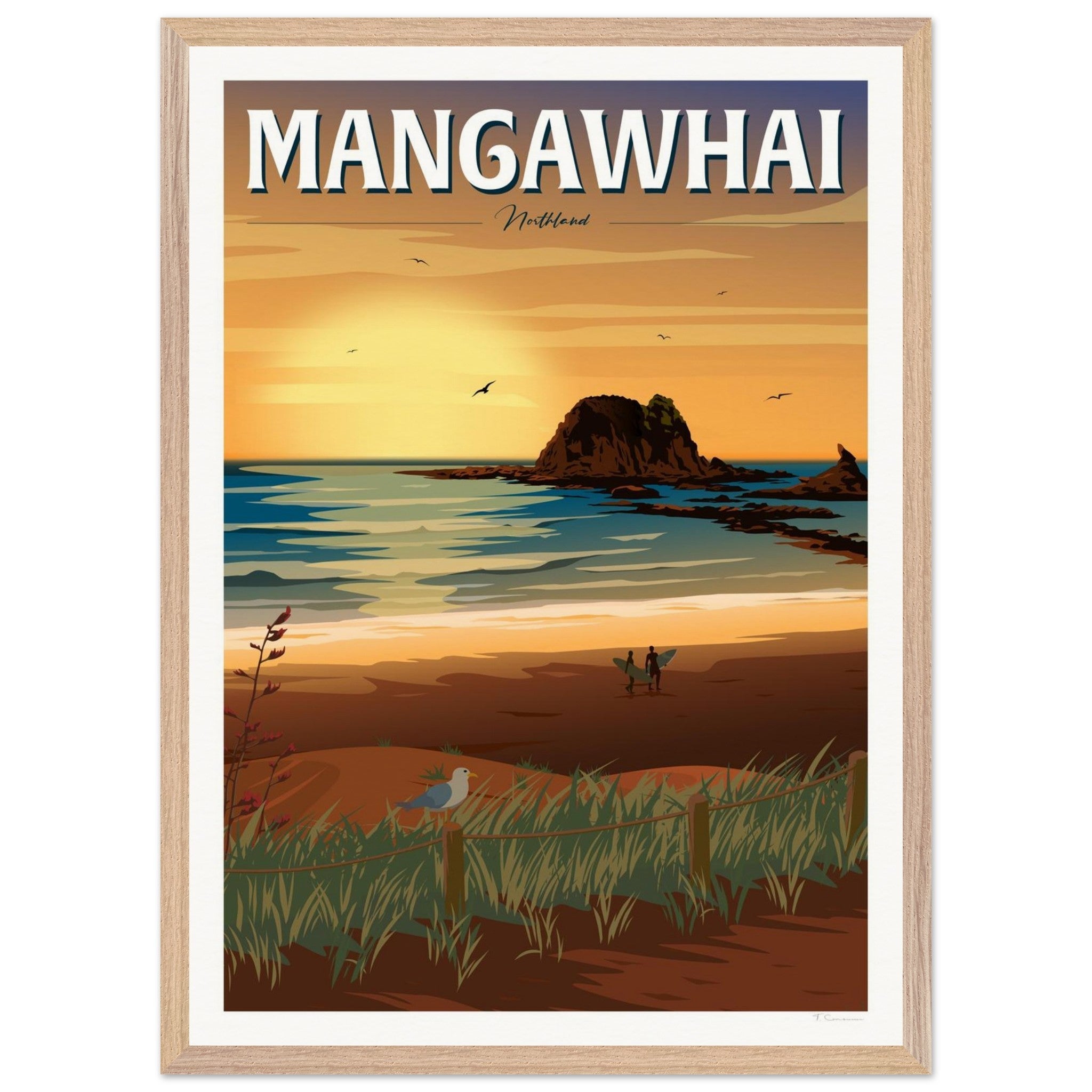 Mangawhai Sunrise Travel Poster