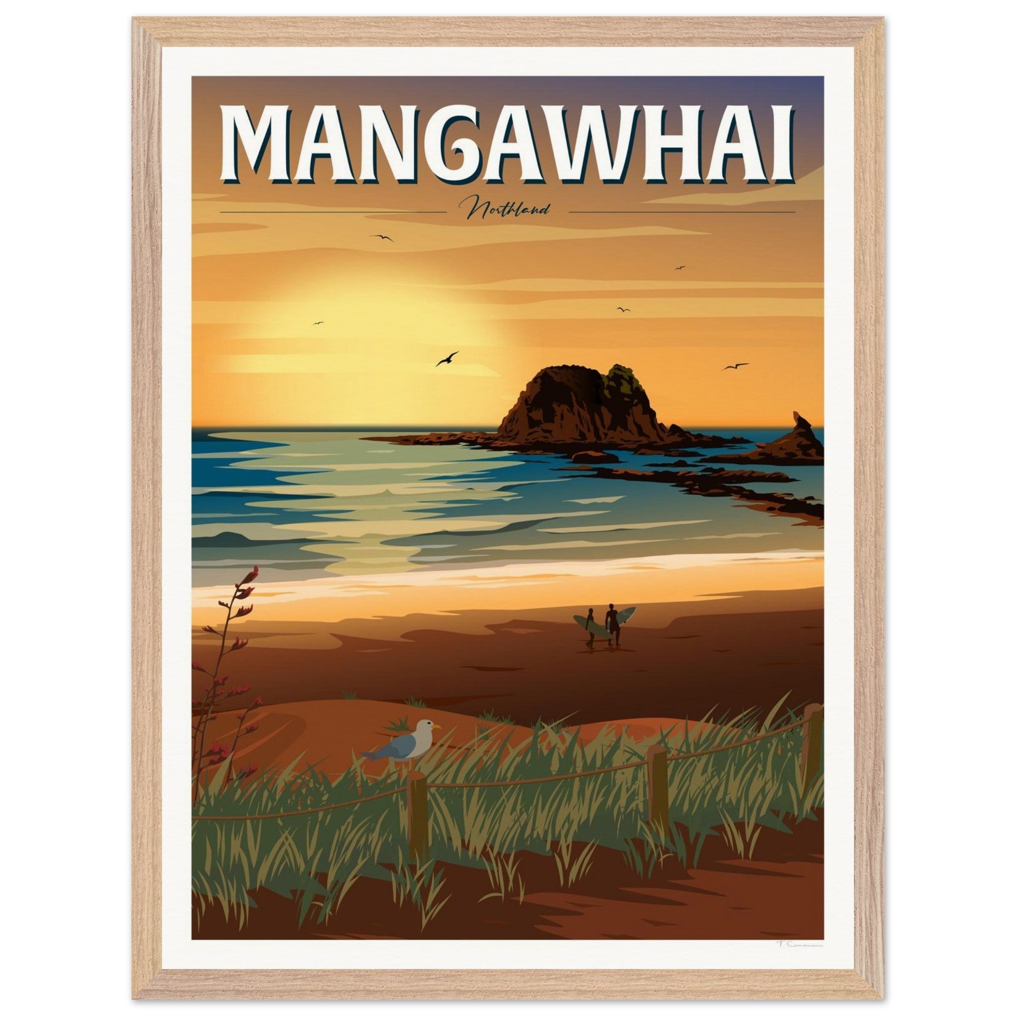 Mangawhai Sunrise Travel Poster