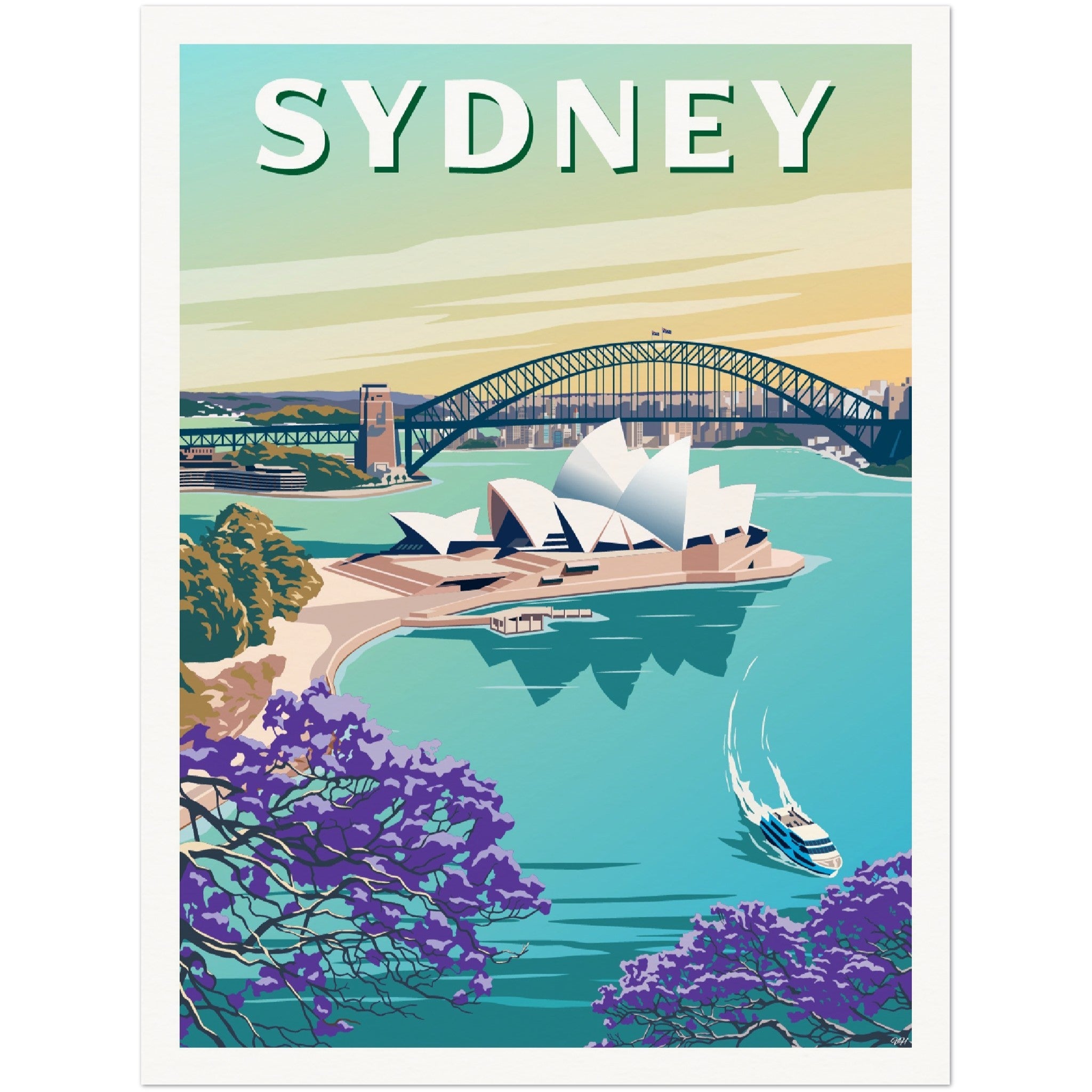 Sydney Australia Travel Poster