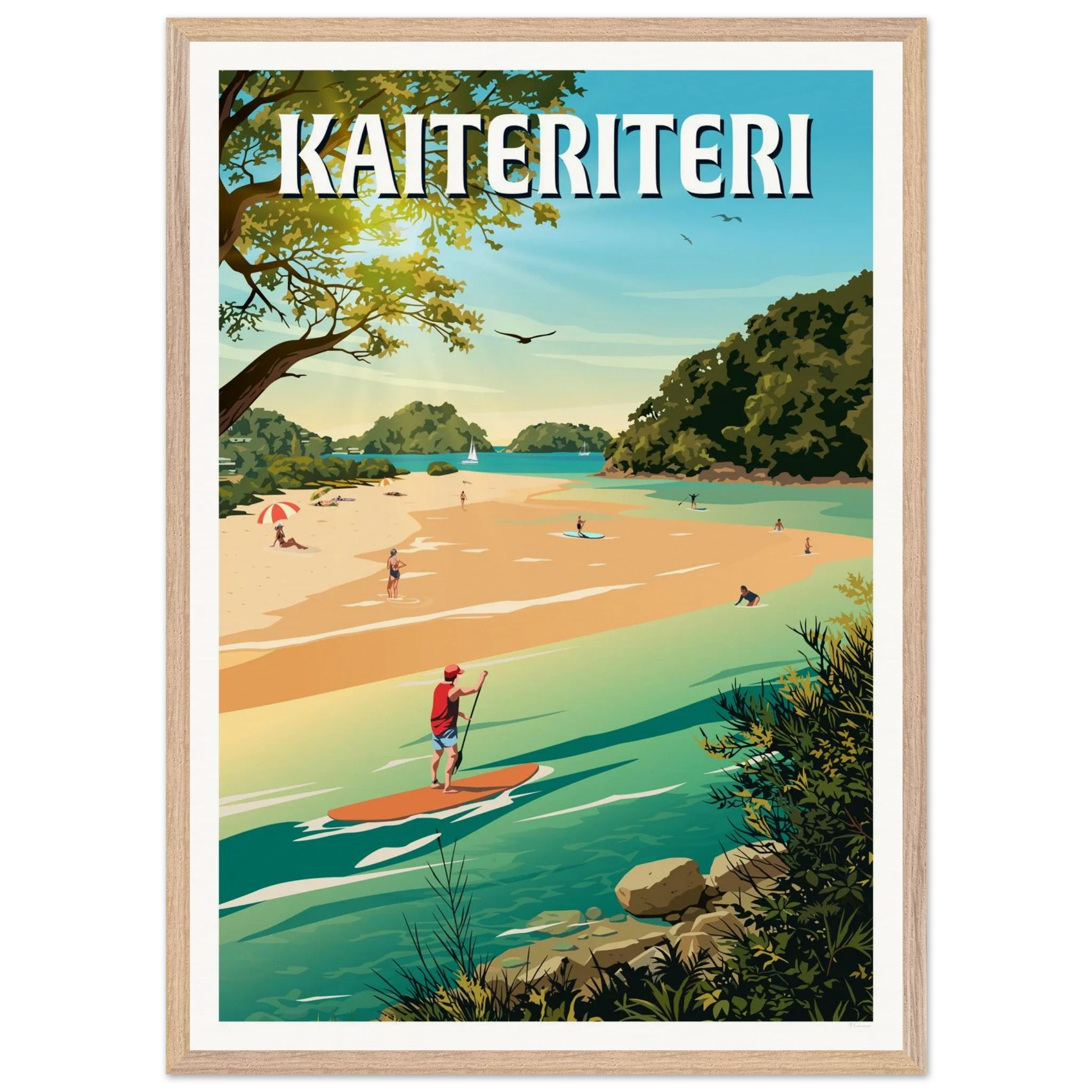 Kaiteriteri Travel Poster - Tasman, New Zealand