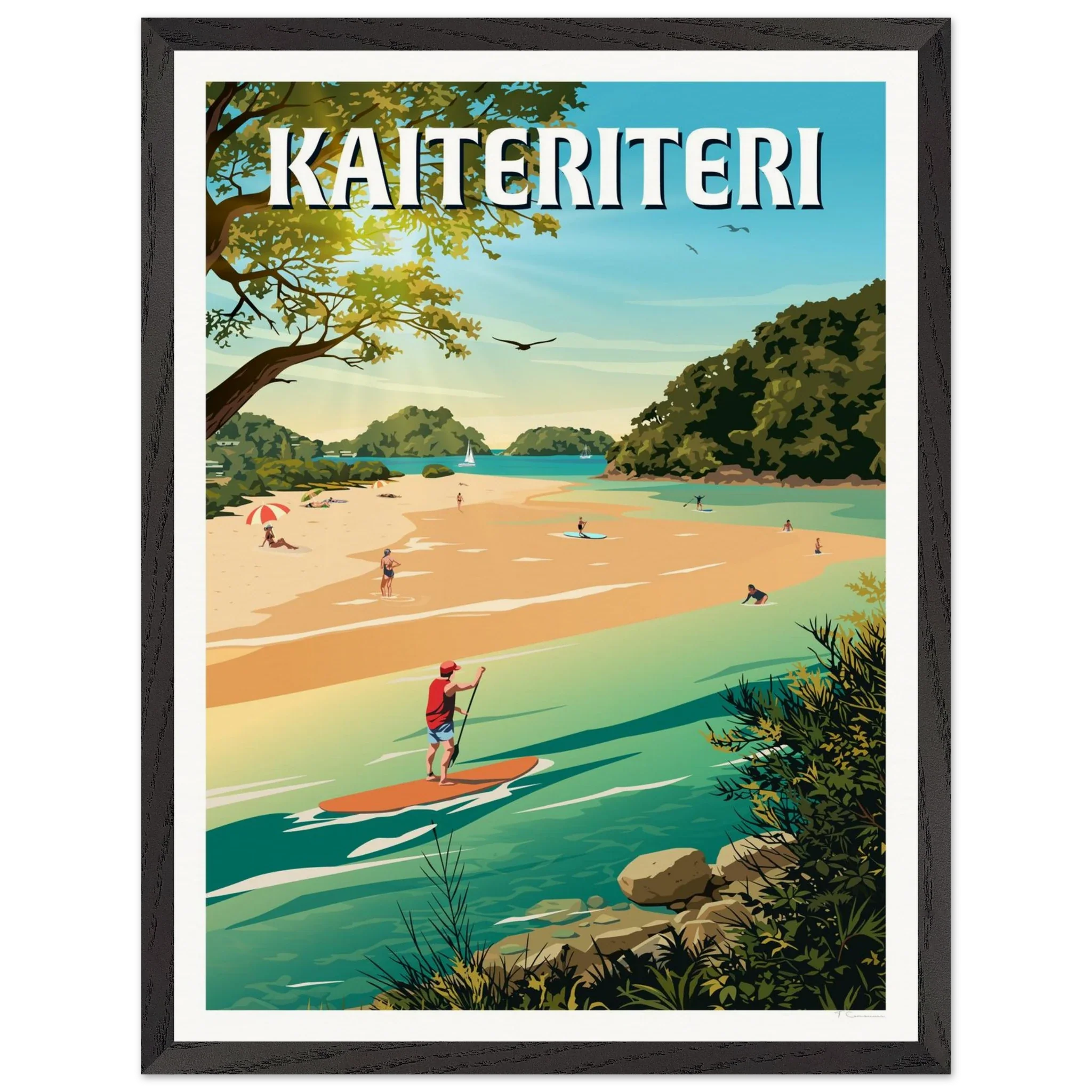 Kaiteriteri Travel Poster - Tasman, New Zealand