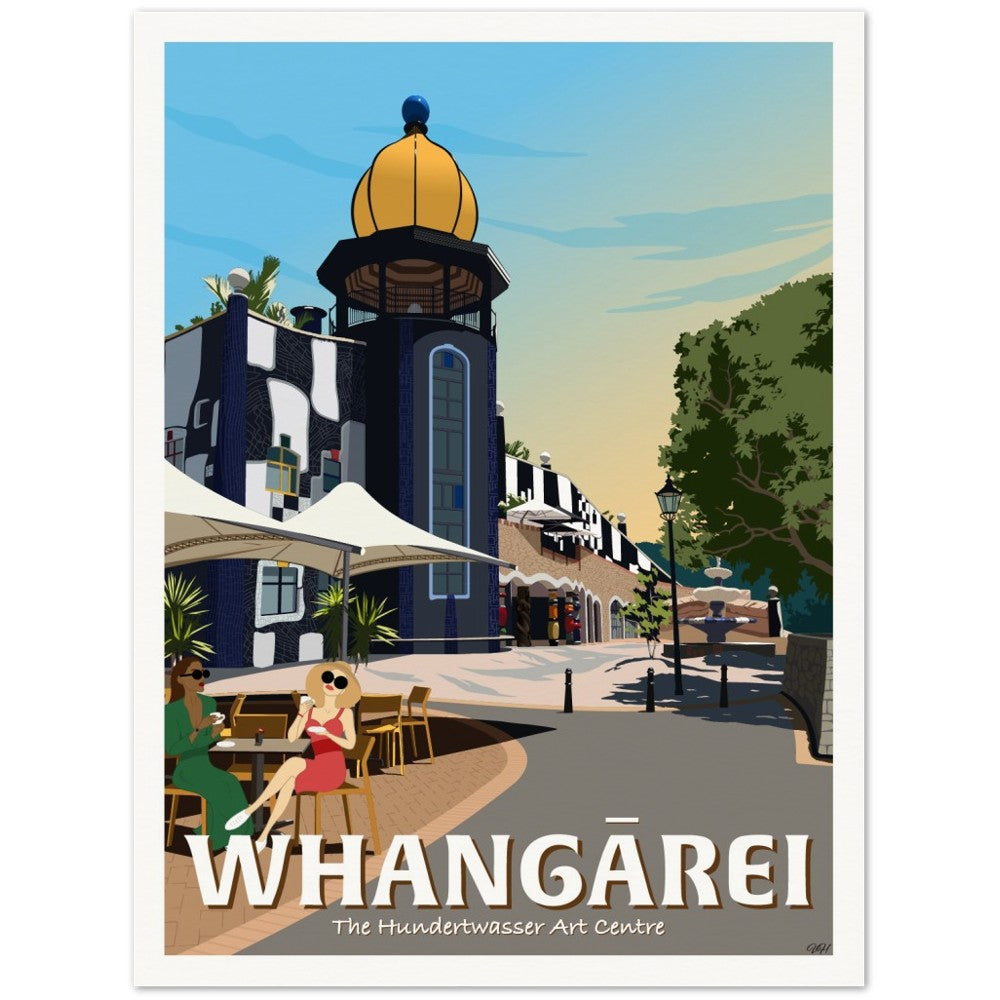 Whangārei - The Hundertwasser Art Centre - Travel Poster, New Zealand