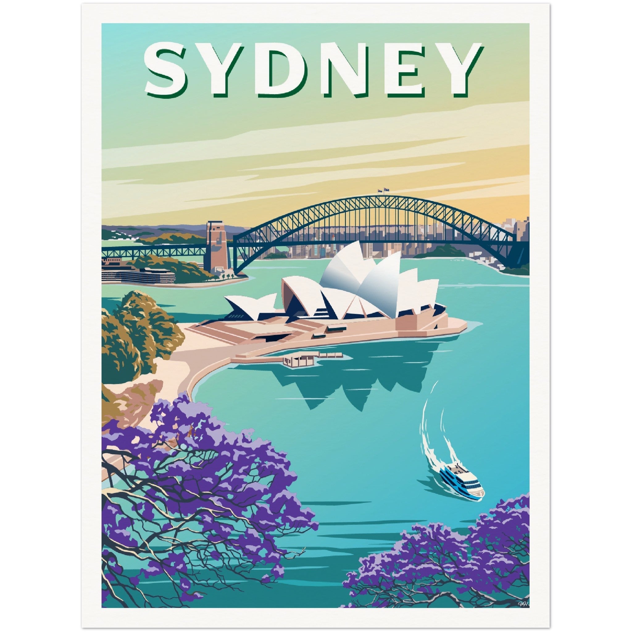 Sydney Australia Travel Poster