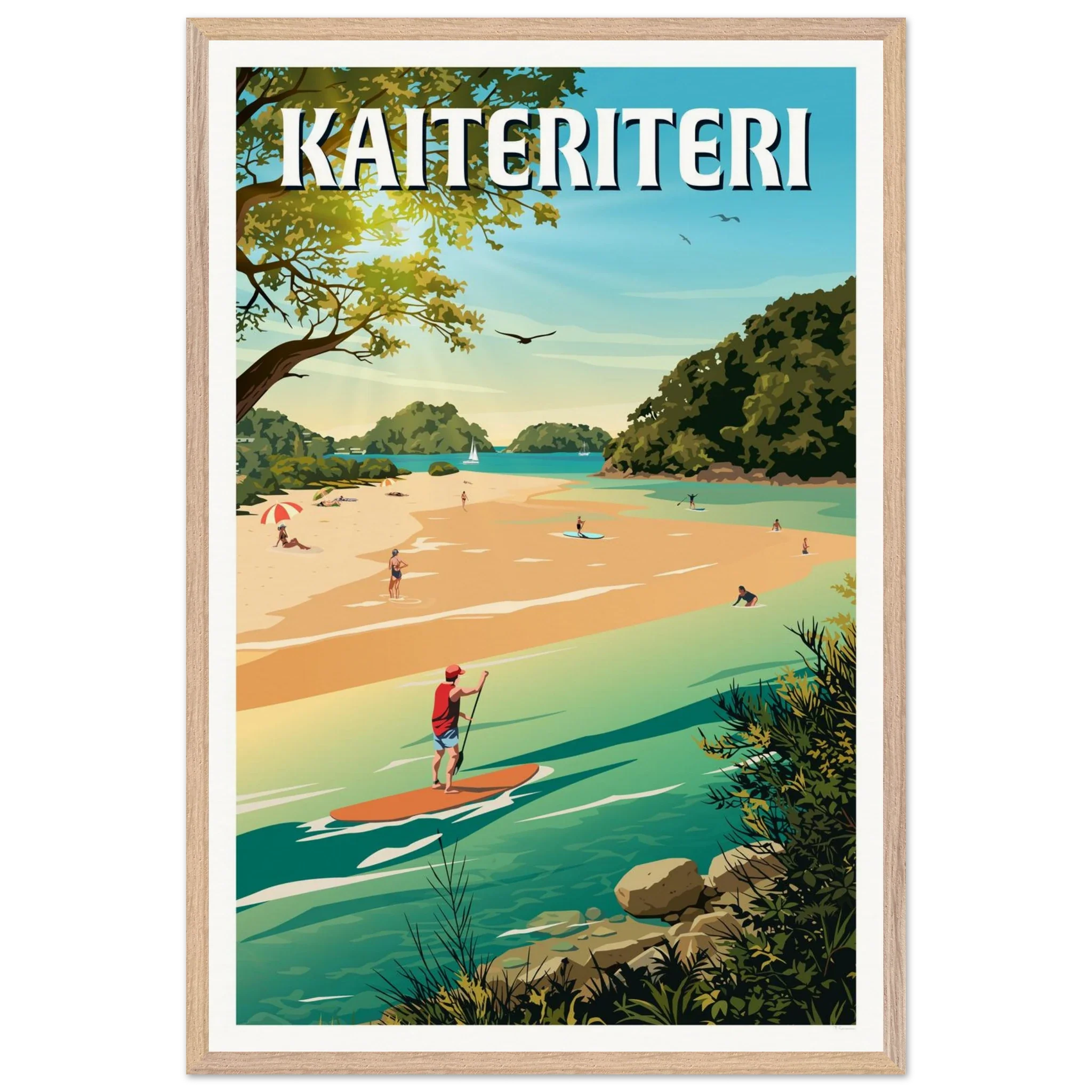 Kaiteriteri Travel Poster - Tasman, New Zealand
