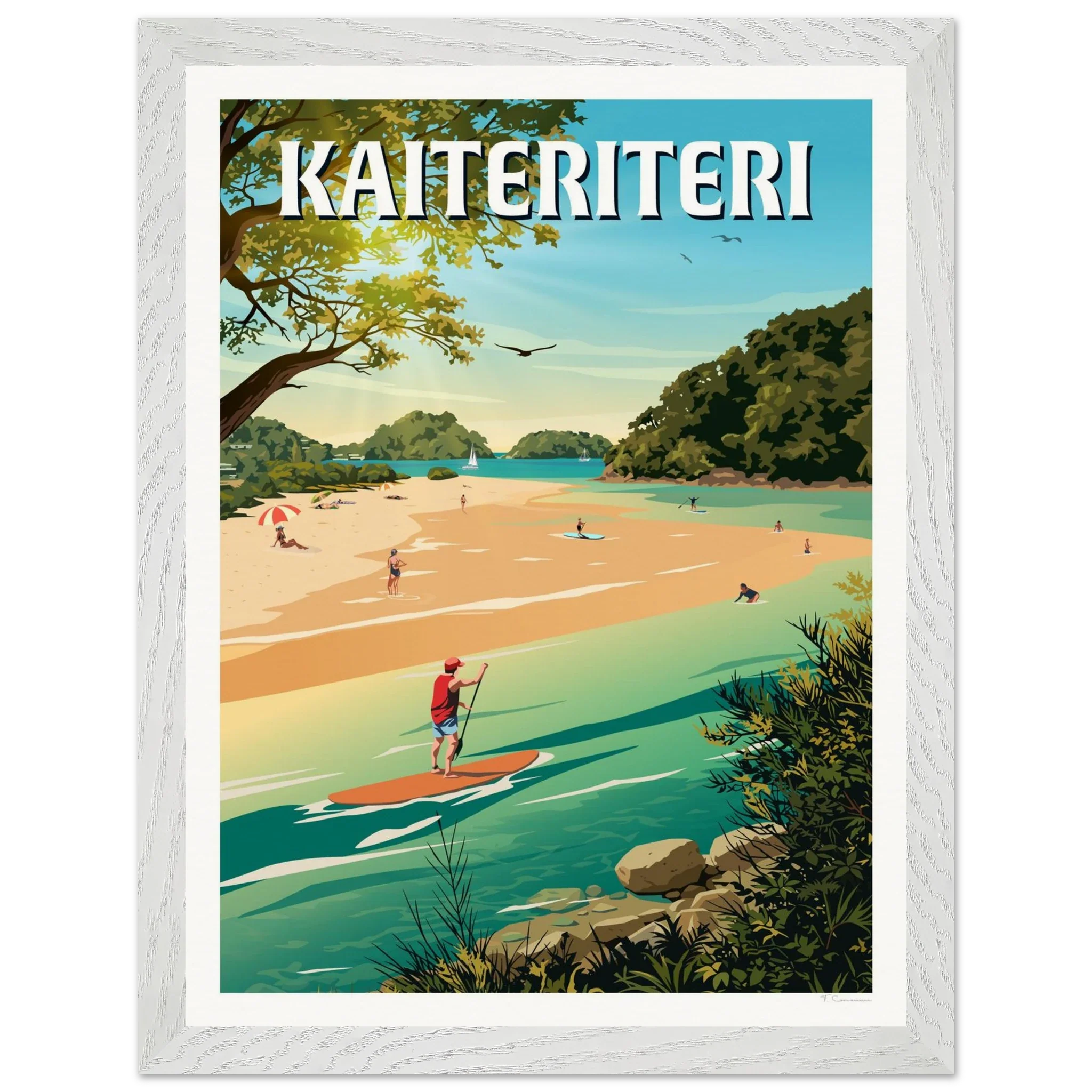 Kaiteriteri Travel Poster - Tasman, New Zealand