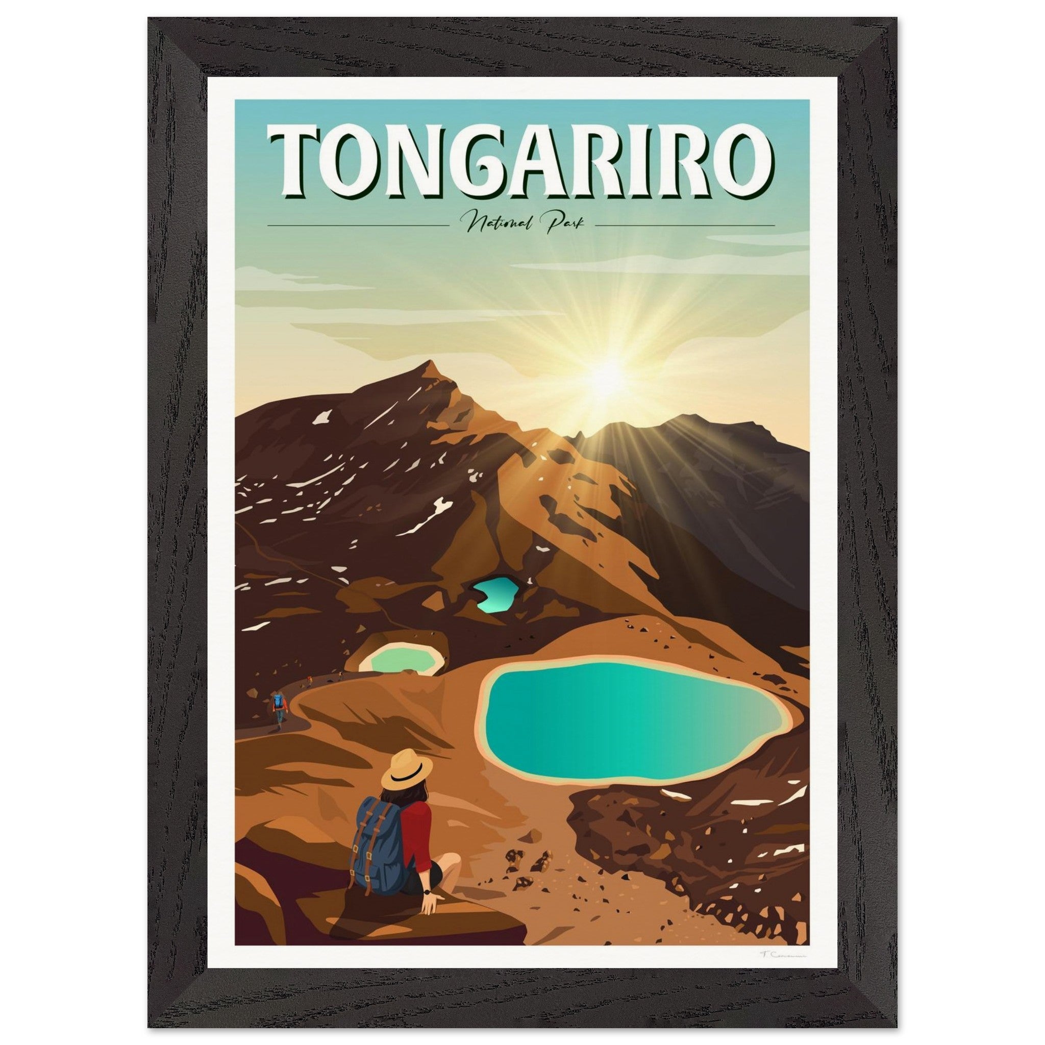 Tongariro National Park - Travel Poster of New Zealand