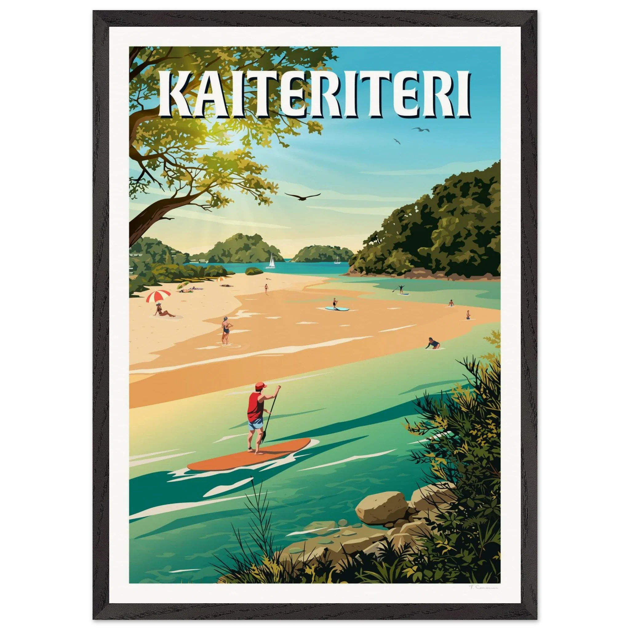 Kaiteriteri Travel Poster - Tasman, New Zealand