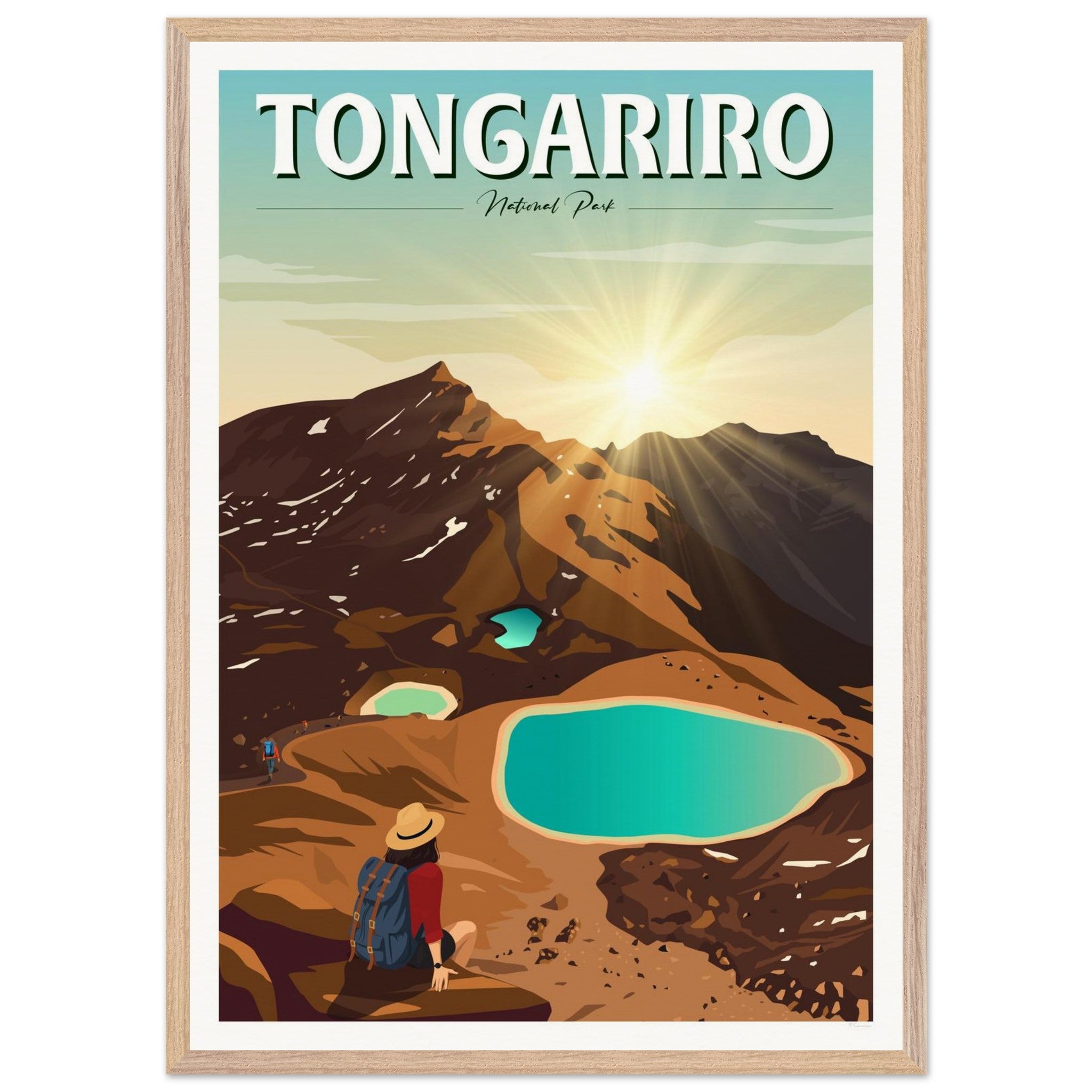 Tongariro National Park - Travel Poster of New Zealand