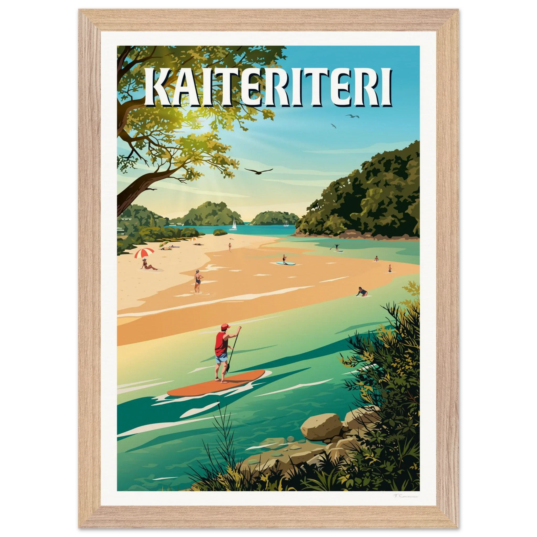 Kaiteriteri Travel Poster - Tasman, New Zealand
