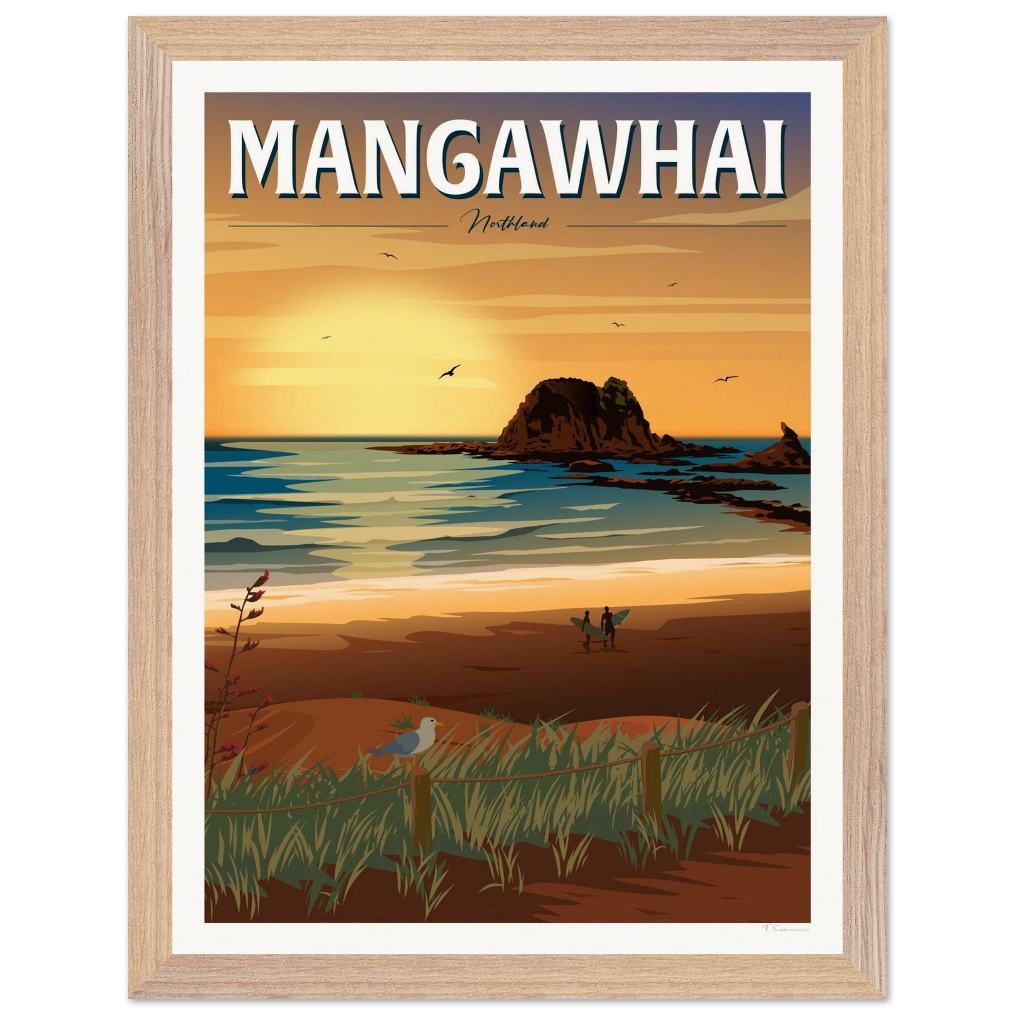 Mangawhai Sunrise Travel Poster