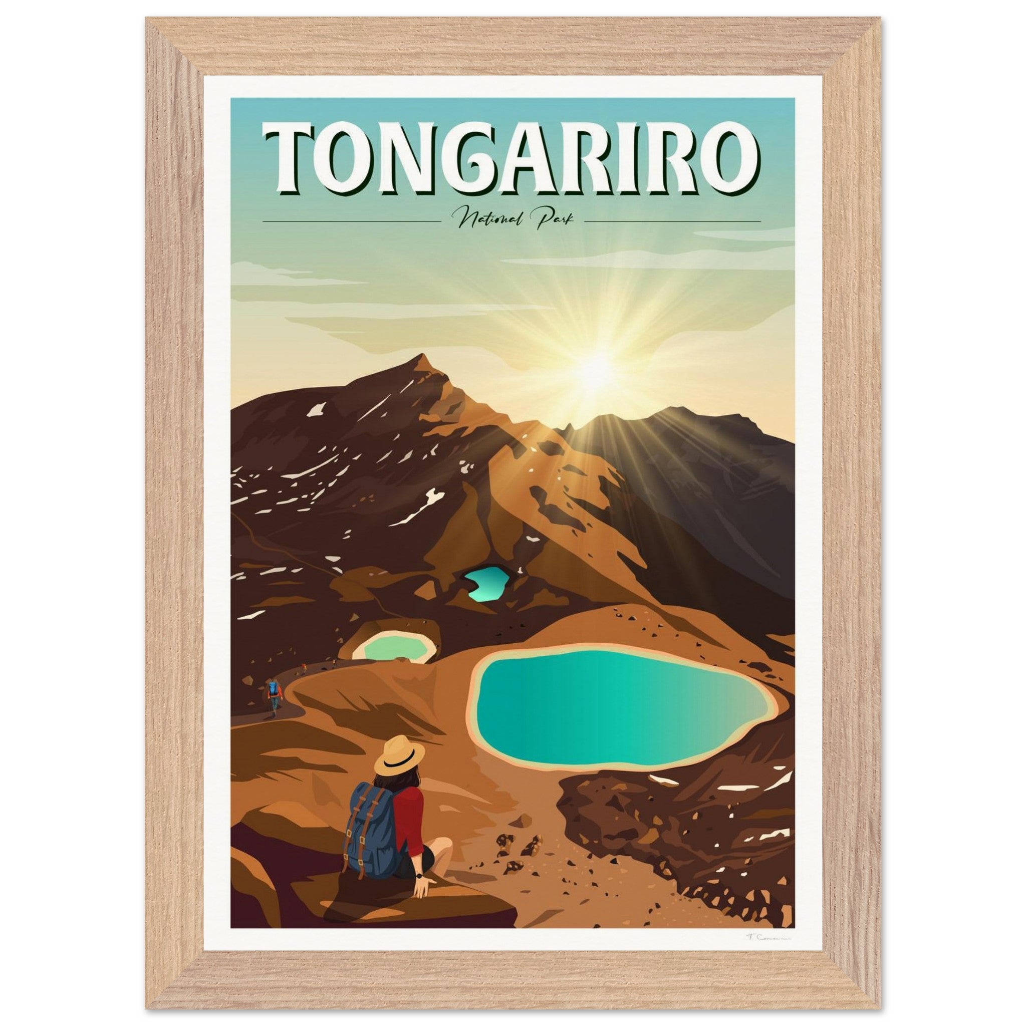 Tongariro National Park - Travel Poster of New Zealand
