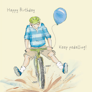 ArtBeat Keep Pedalling Birthday Card