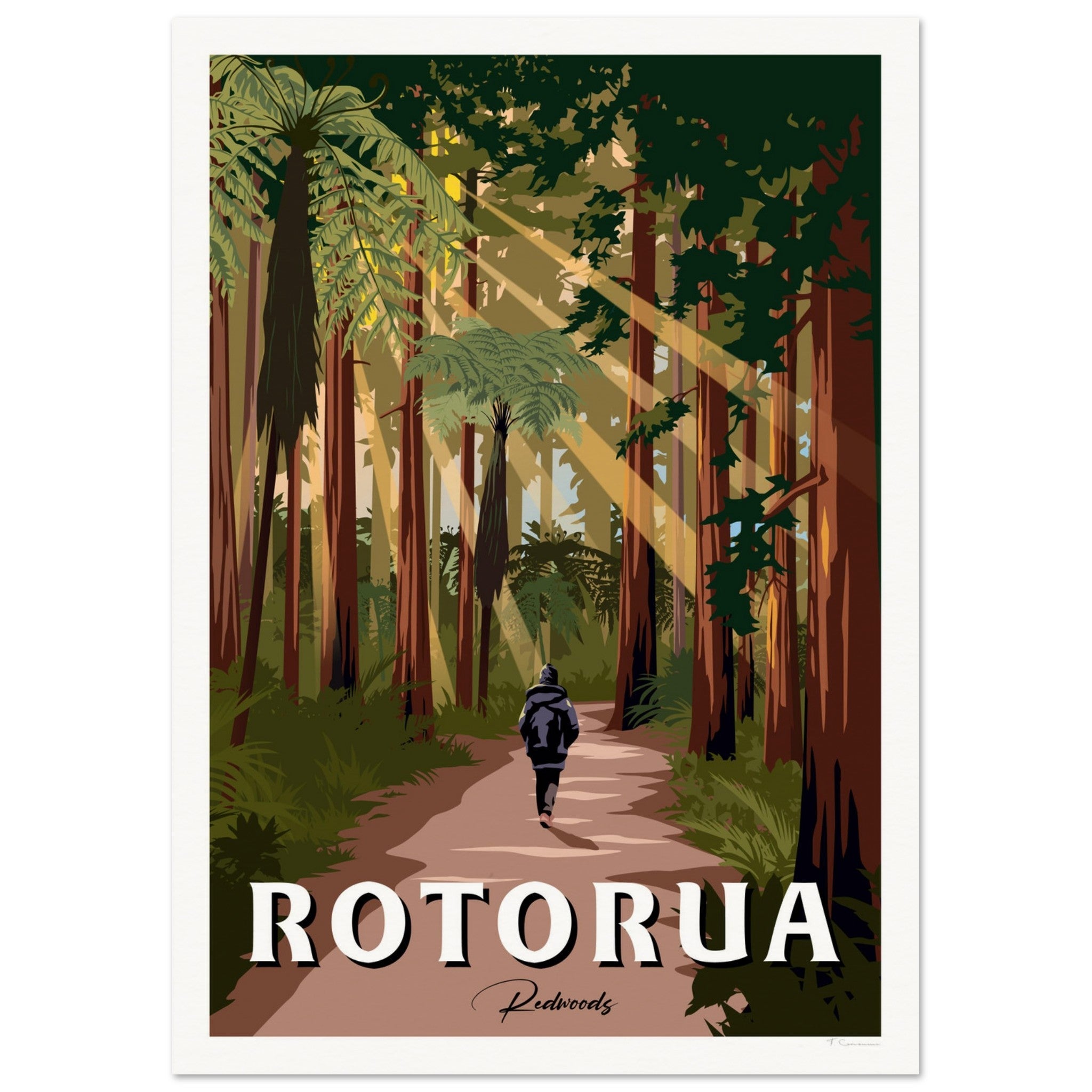 Rotorua Redwoods Forest Travel Poster - Tiffany Consumi - Viva Home