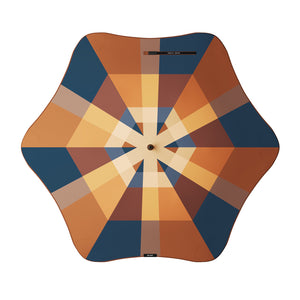 orange and blue patterned umbrella - blunt gingerbread