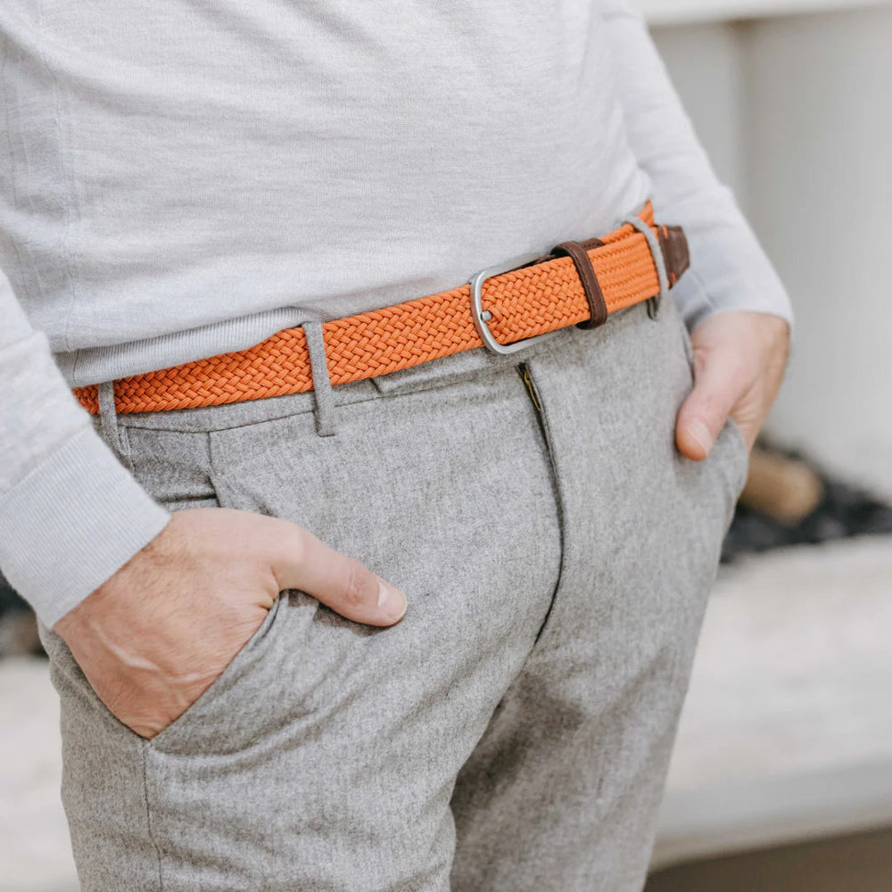 La Boucle Braided Belt - Amsterdam Orange