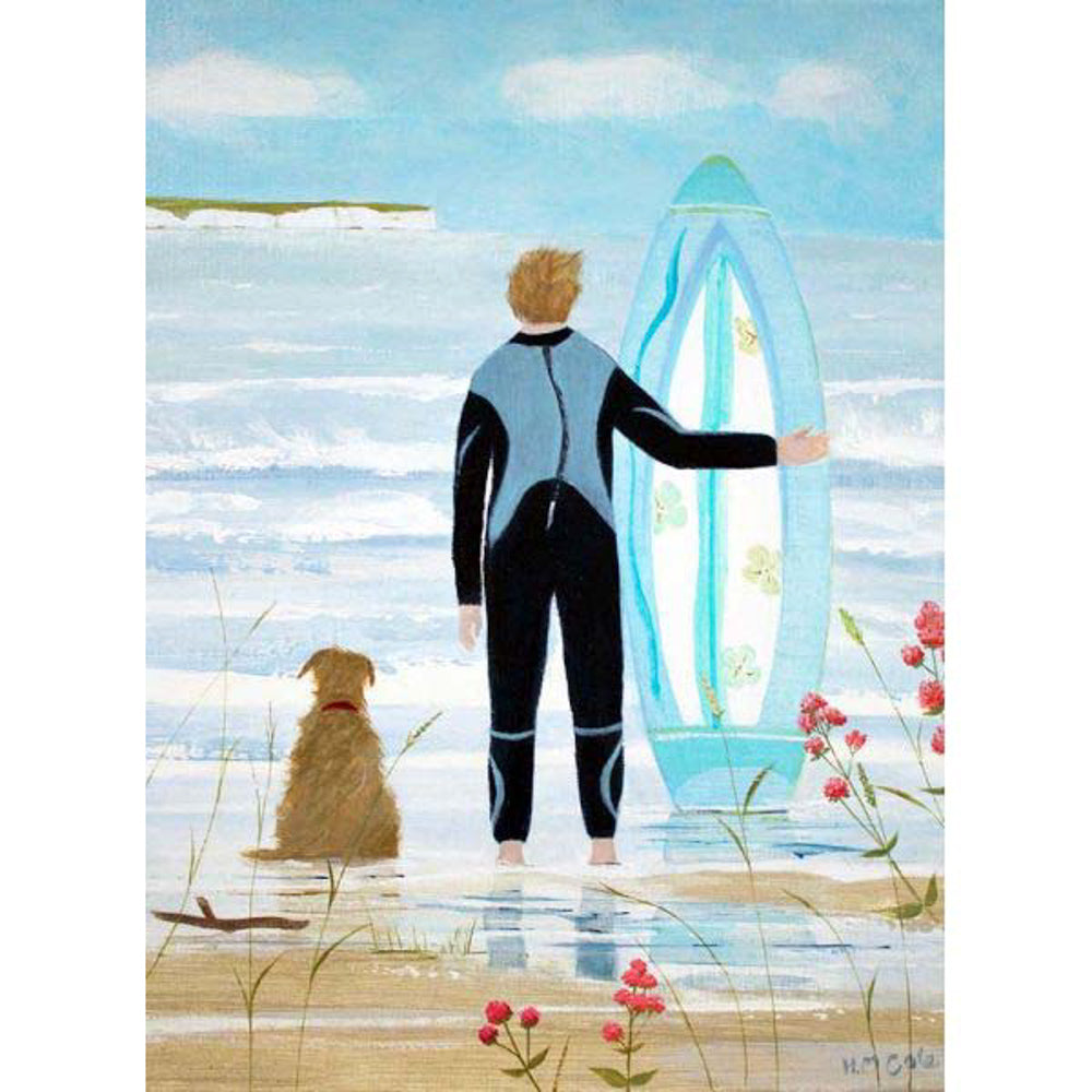 Surfer Greetings Card